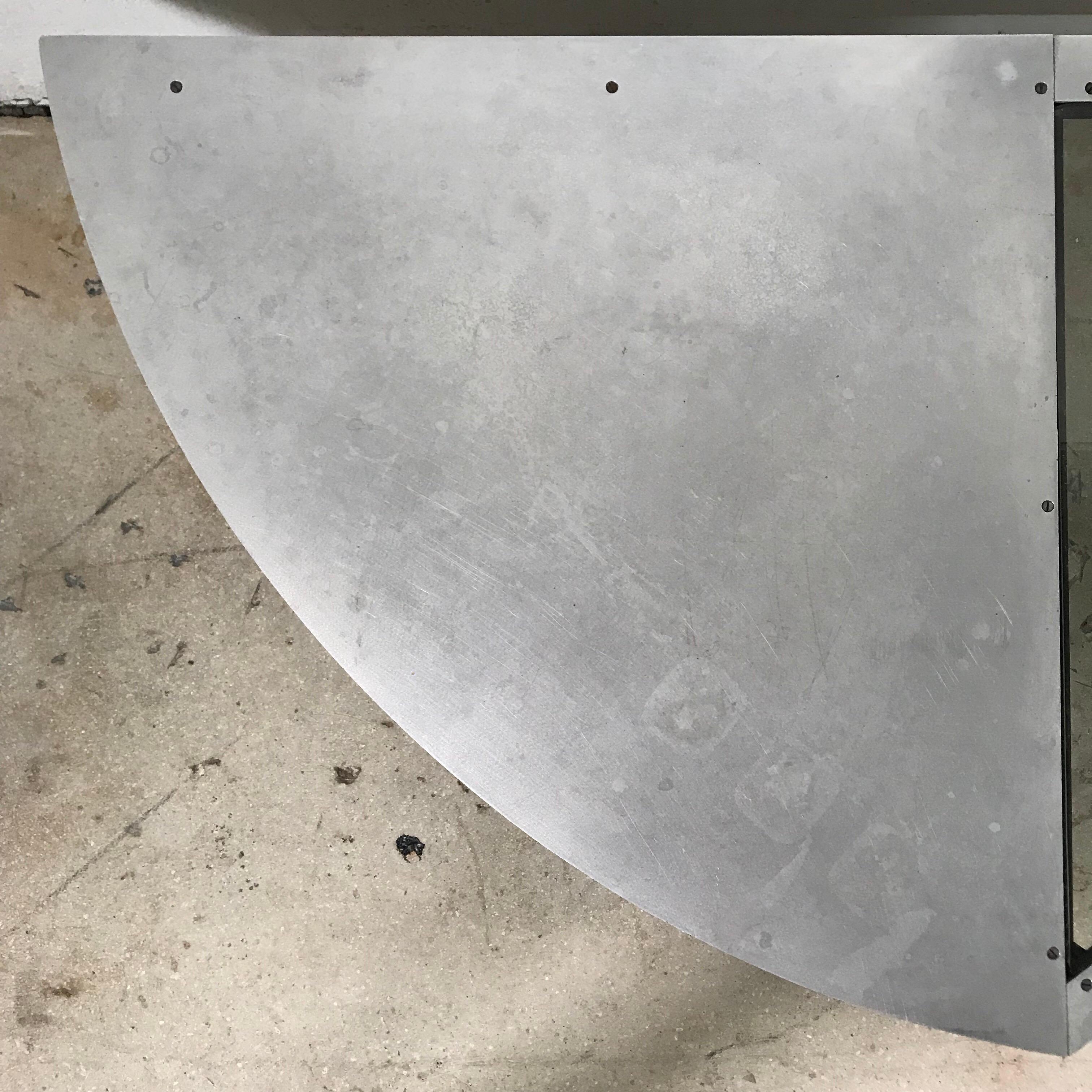 Unique Postmodern Steel and Glass Coffee or Cocktail Table, 1990s For Sale 1