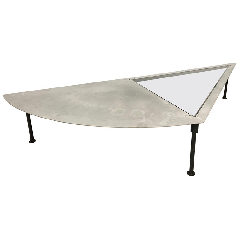 Unique Postmodern Steel And Glass Coffee Or Cocktail Table For Sale At 1stdibs