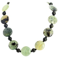 AJD Chic Modern Elegant Artistic Natural Prehnite & Jasper 20" Necklace