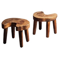 Used Unique primitive Swedish pine stools