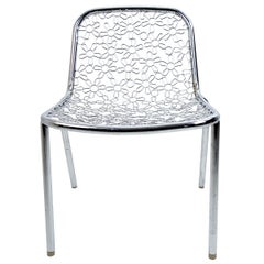 Unique Prototype Chair by Marcel Wanders with Chrome Flower Décor