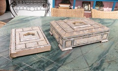 Unique Quran Book with Carved Mother of Pearl Covers and Lockable Box