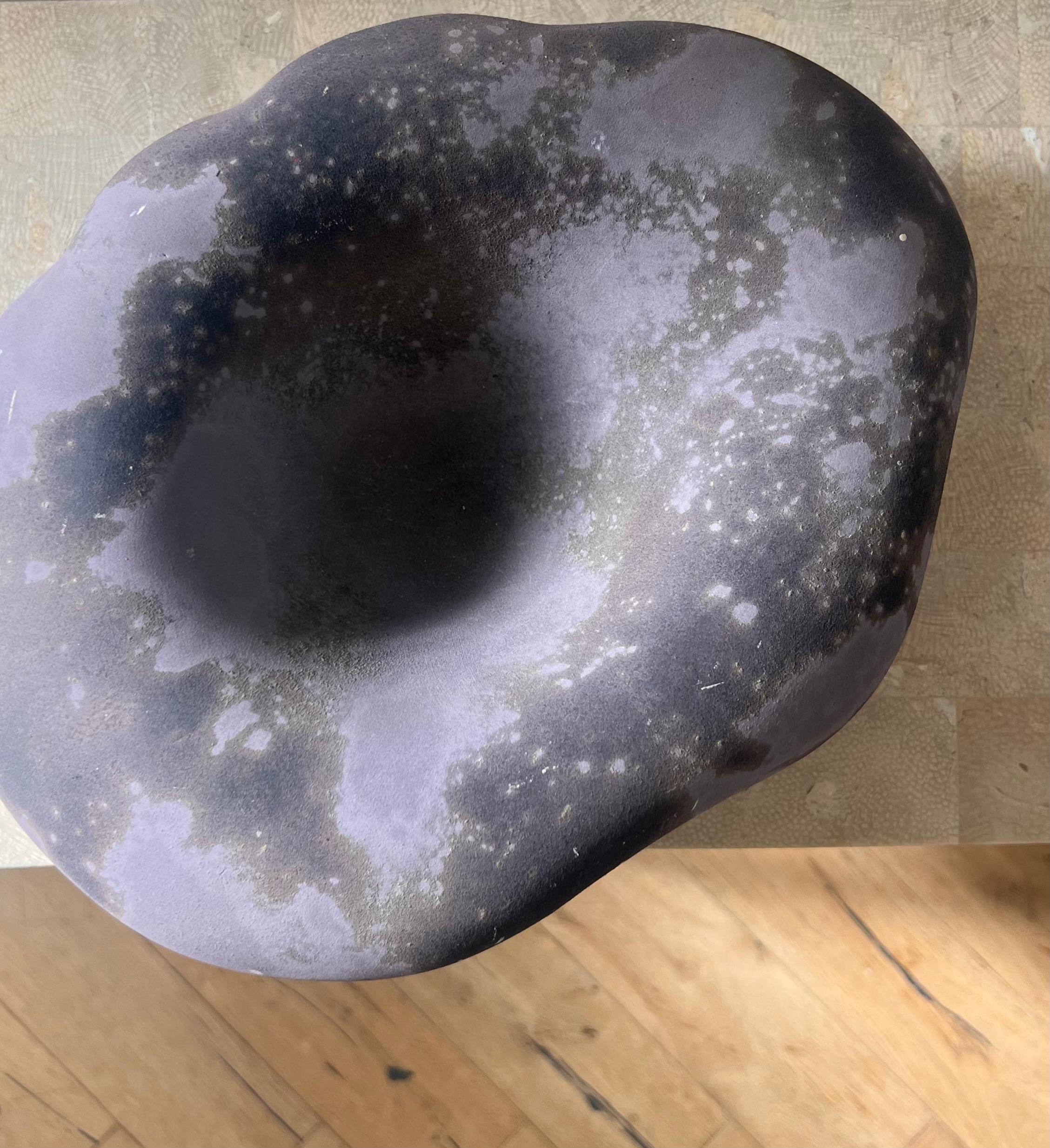 Ceramica raku unica di Tony Evans in lavanda, firmata, 21° secolo 5
