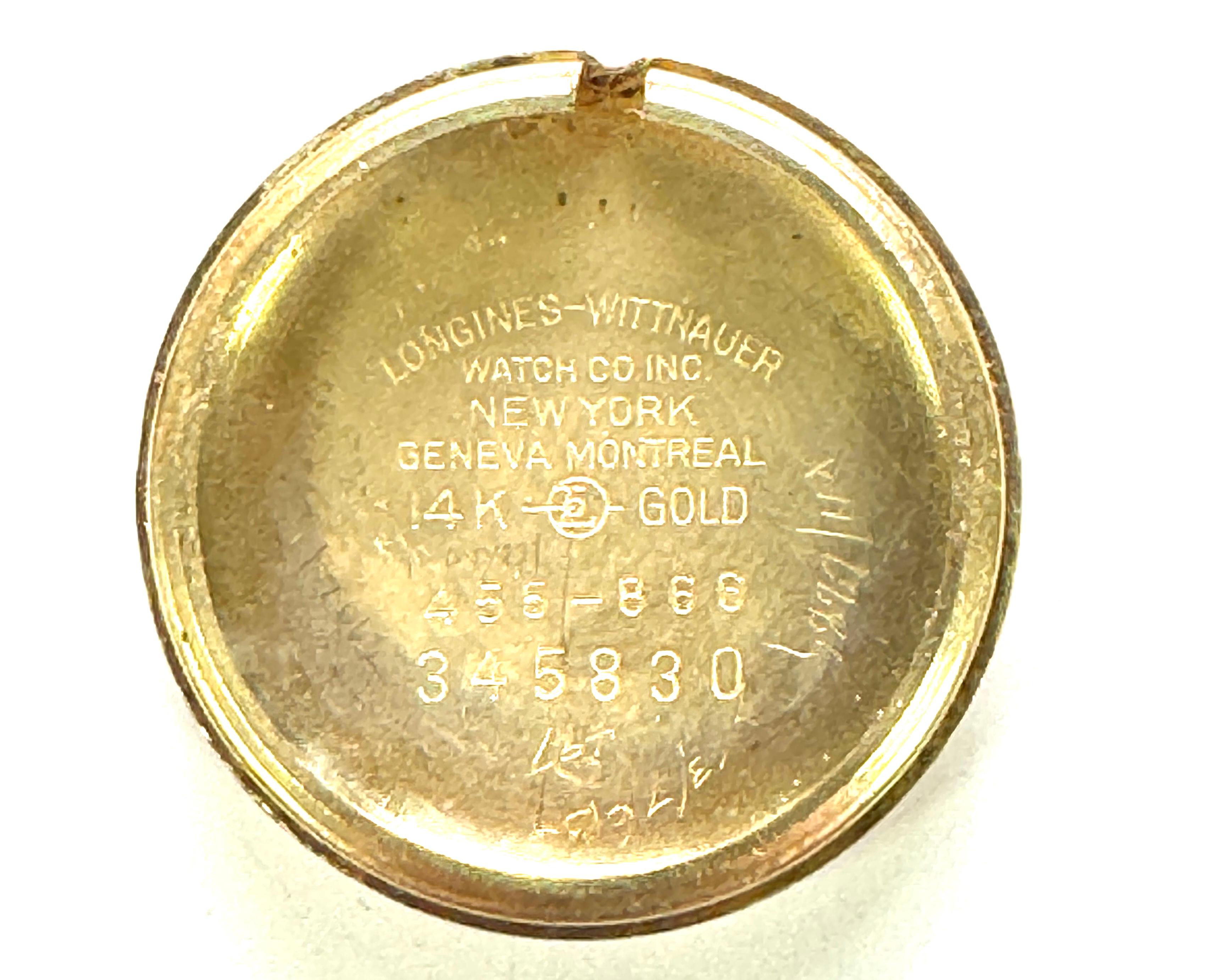 Unique Rare Longines 14K Wrist Watch Manual Wind 455 866 Antique 1958 2