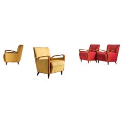 Einzigartiges, seltenes Set von Sesseln / Lounge Chairs, Italien, 1950er Jahre, zum Aufpolstern