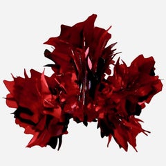 Unique Red Crystal Flower Ceiling Lamp