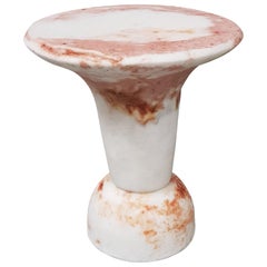 Einzigartige rot marmorierte Salze Guéridon, Roxane Lahidji