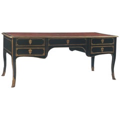 Unique Regence Ormolu-Mounted Ebonized-Walnut Desk, circa 1720