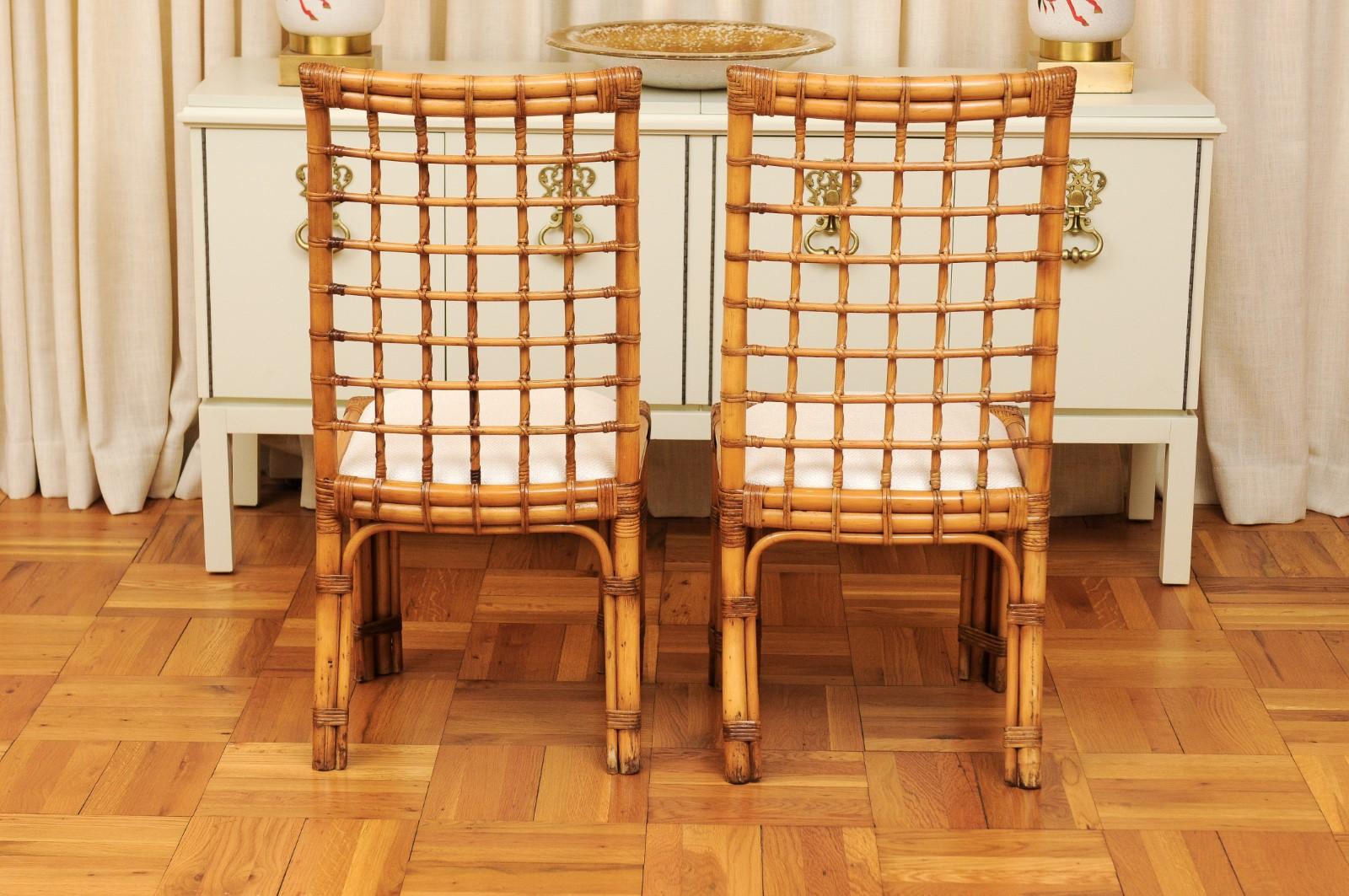 Unique Restored Set of 8 Square Series Dining Chairs by Henry Olko, circa 1979 For Sale 1