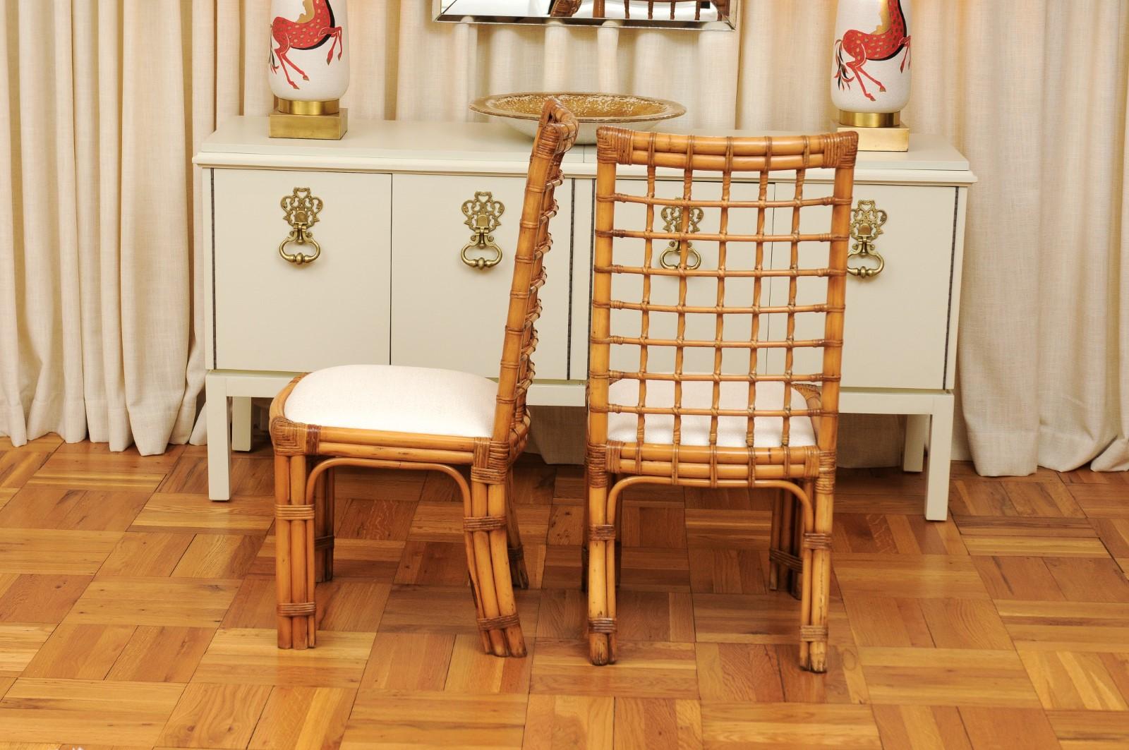 Unique Restored Set of 8 Square Series Dining Chairs by Henry Olko, circa 1979 For Sale 2