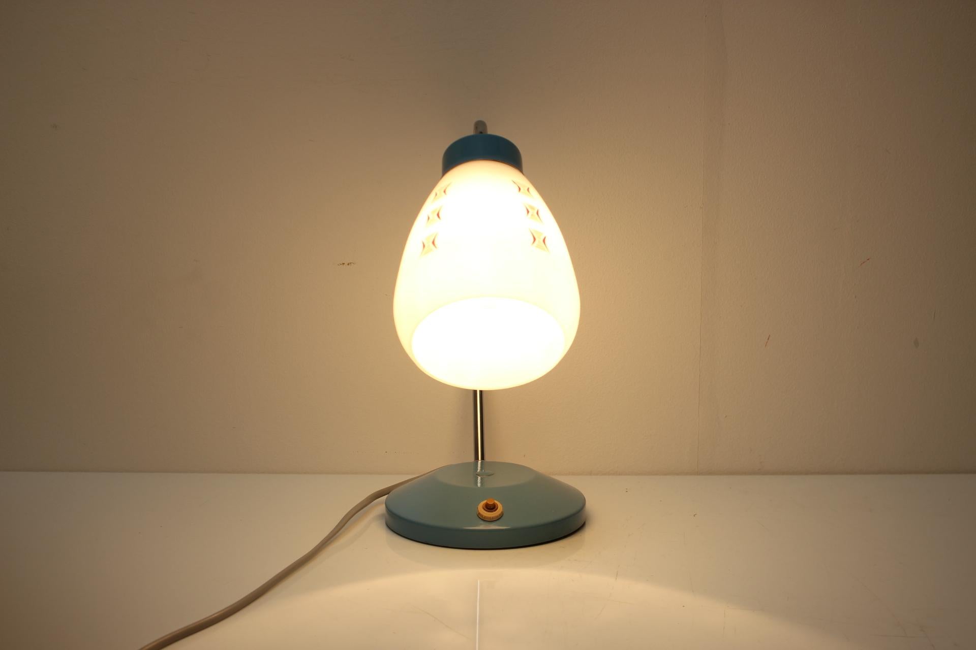 Unique Retro Table Lamp, Lidokov, 1960's, Czechoslovakia In Good Condition For Sale In Praha, CZ