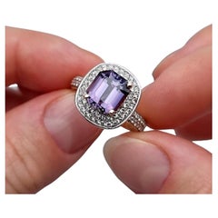 Unique Ring with 3.77Ct Natural Diamonds and Spinel,  14Karat Rose Gold, 9US