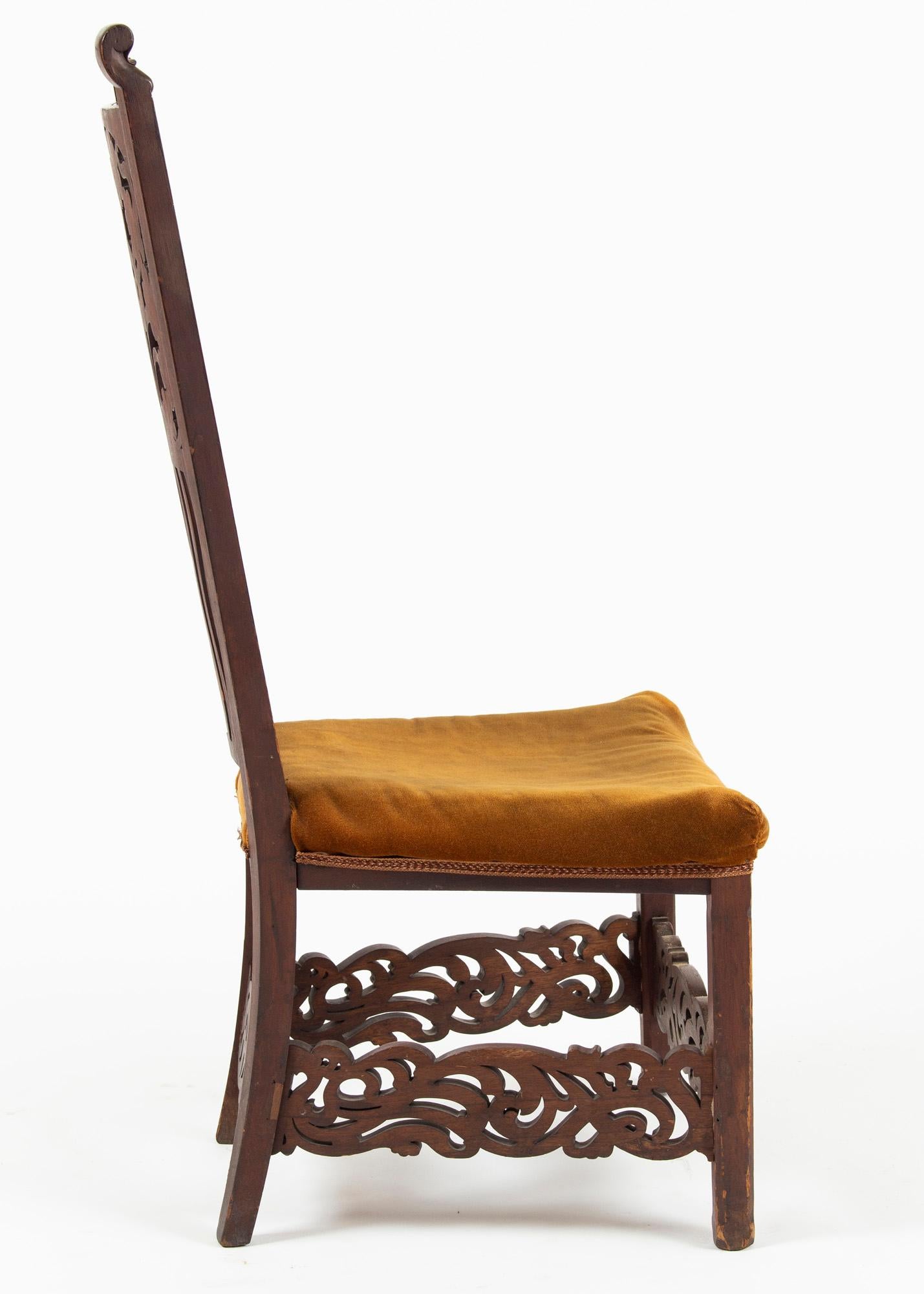Unique Rippl-Rónai József Art Nouveau Chairs, circa 1900s For Sale 2