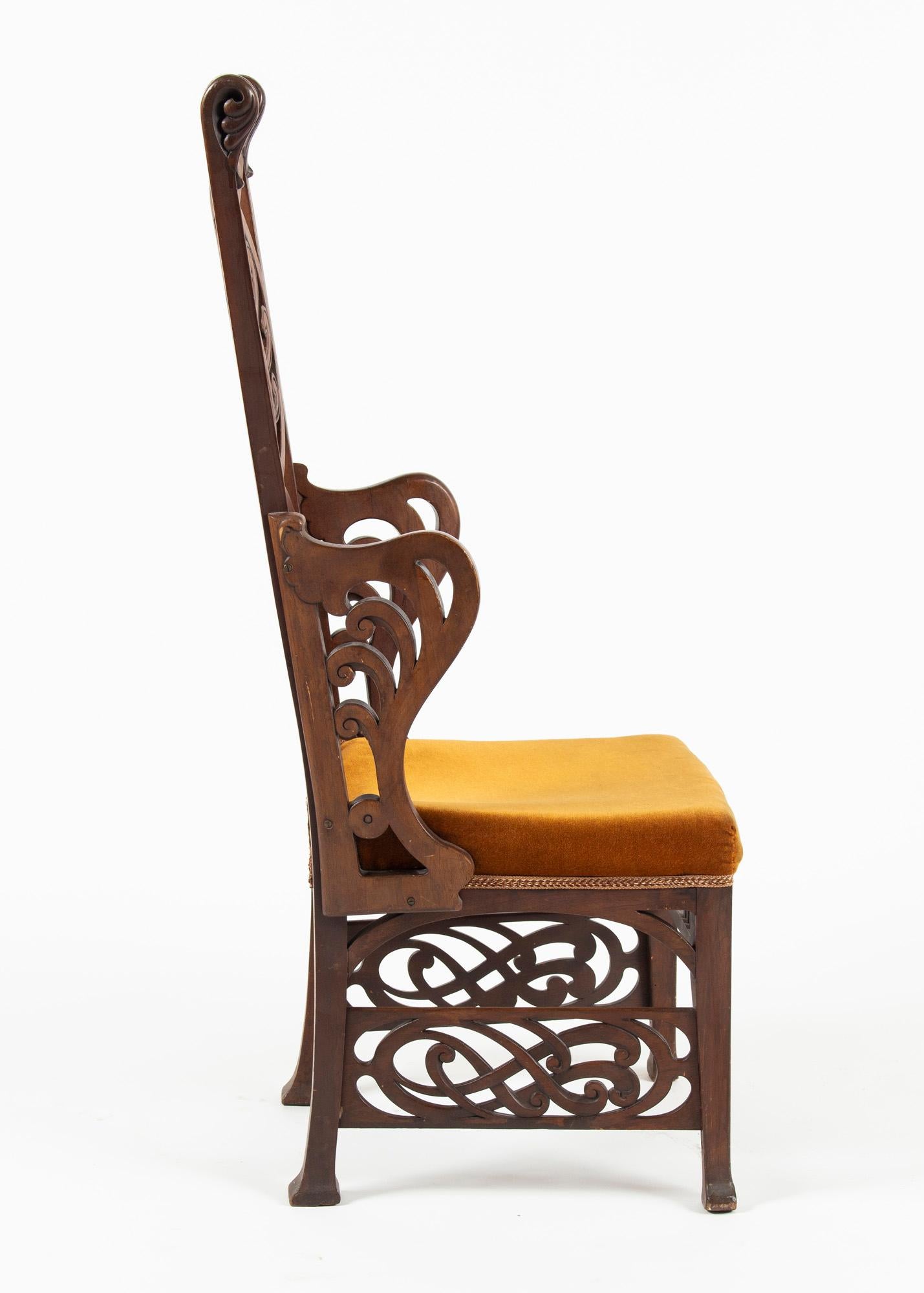 Einzigartige Rippl-Rónai József Jugendstil-Stühle, um 1900 (Frühes 20. Jahrhundert) im Angebot