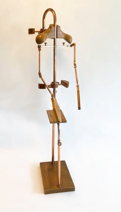 Unique Robot Steampunk Men's Valet Copper and Wood Midcentury