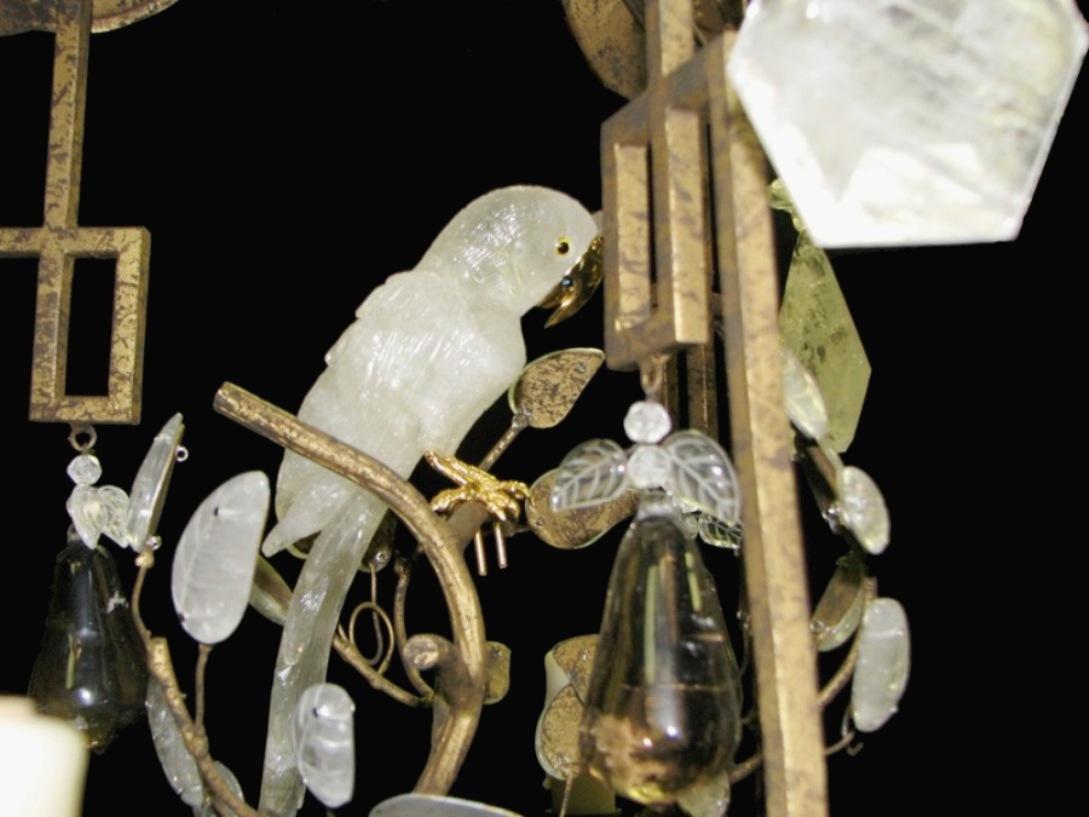 Unique  Rock Crystal chandelier, Faberge esque For Sale 2