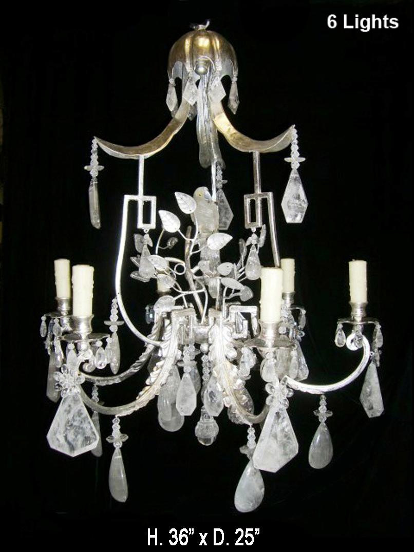Unique  Rock Crystal chandelier, Faberge esque For Sale 5