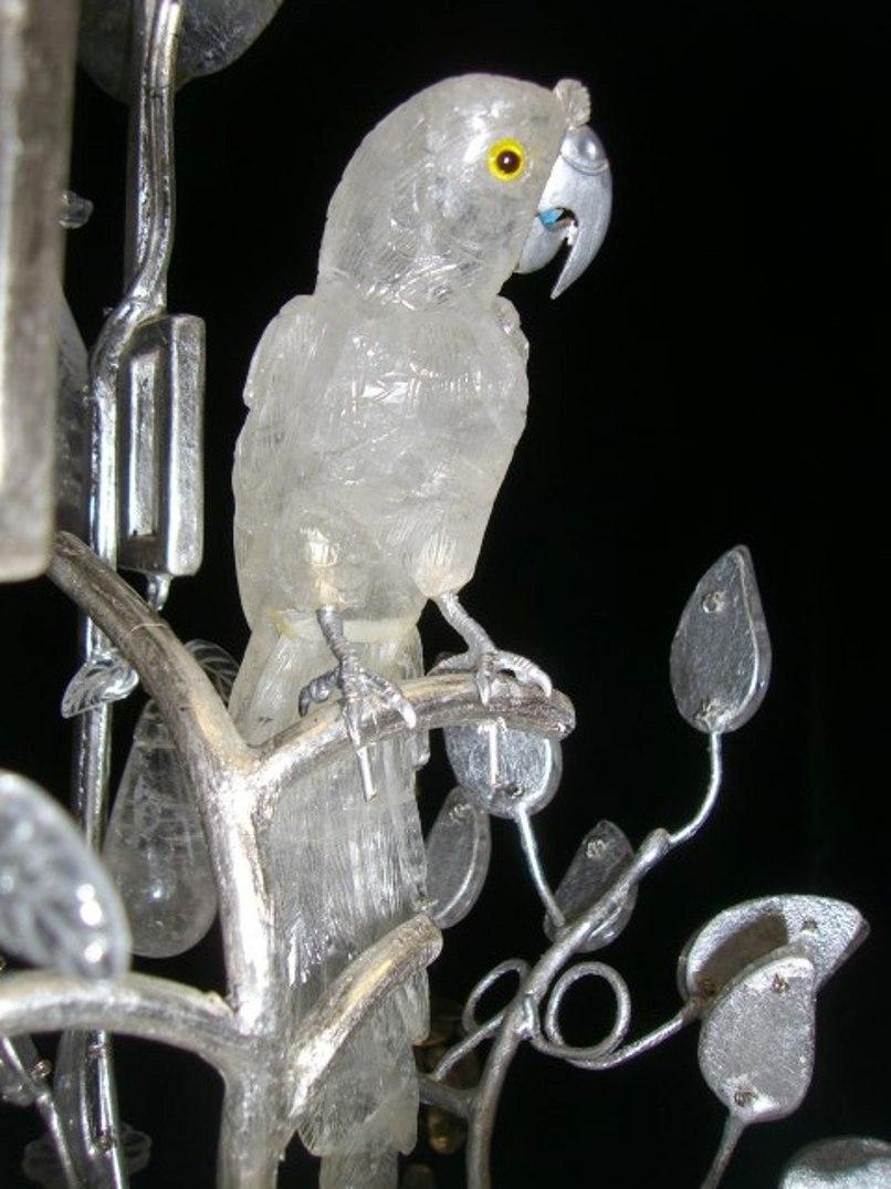Unique  Rock Crystal chandelier, Faberge esque For Sale 6