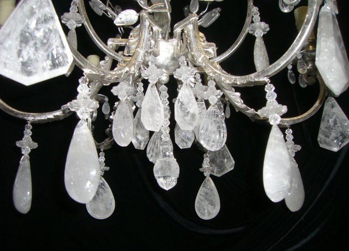 Unique  Rock Crystal chandelier, Faberge esque For Sale 7