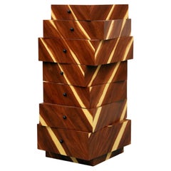Unique Rosewood Chest of Drawers 'Schubladenstapel #1219, Swiss Made