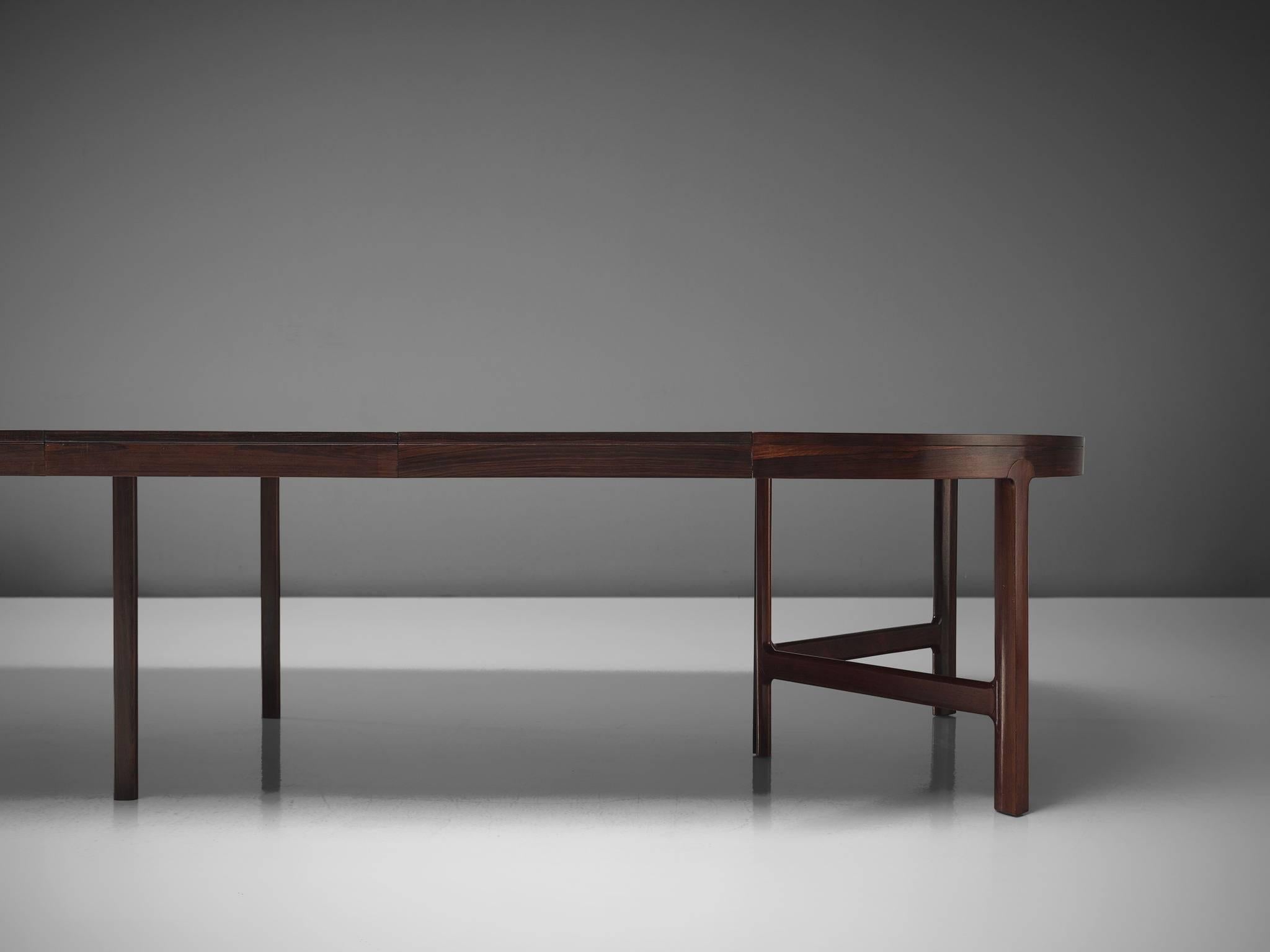 Mid-20th Century Unique Rosewood Table by Danish Master Cabinet Maker