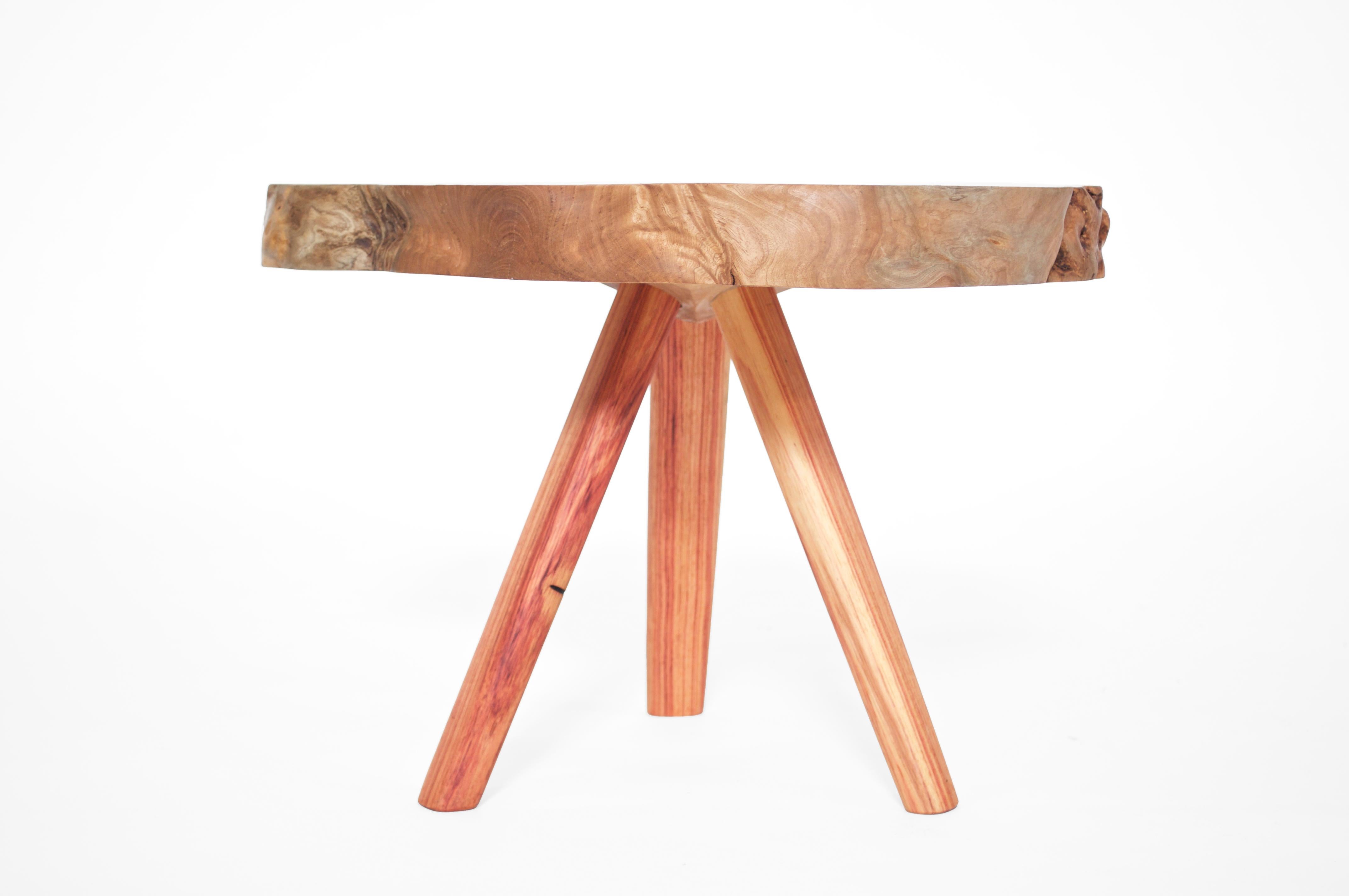 Polished Unique Rosewwood Signed Table by Jörg Pietschmann