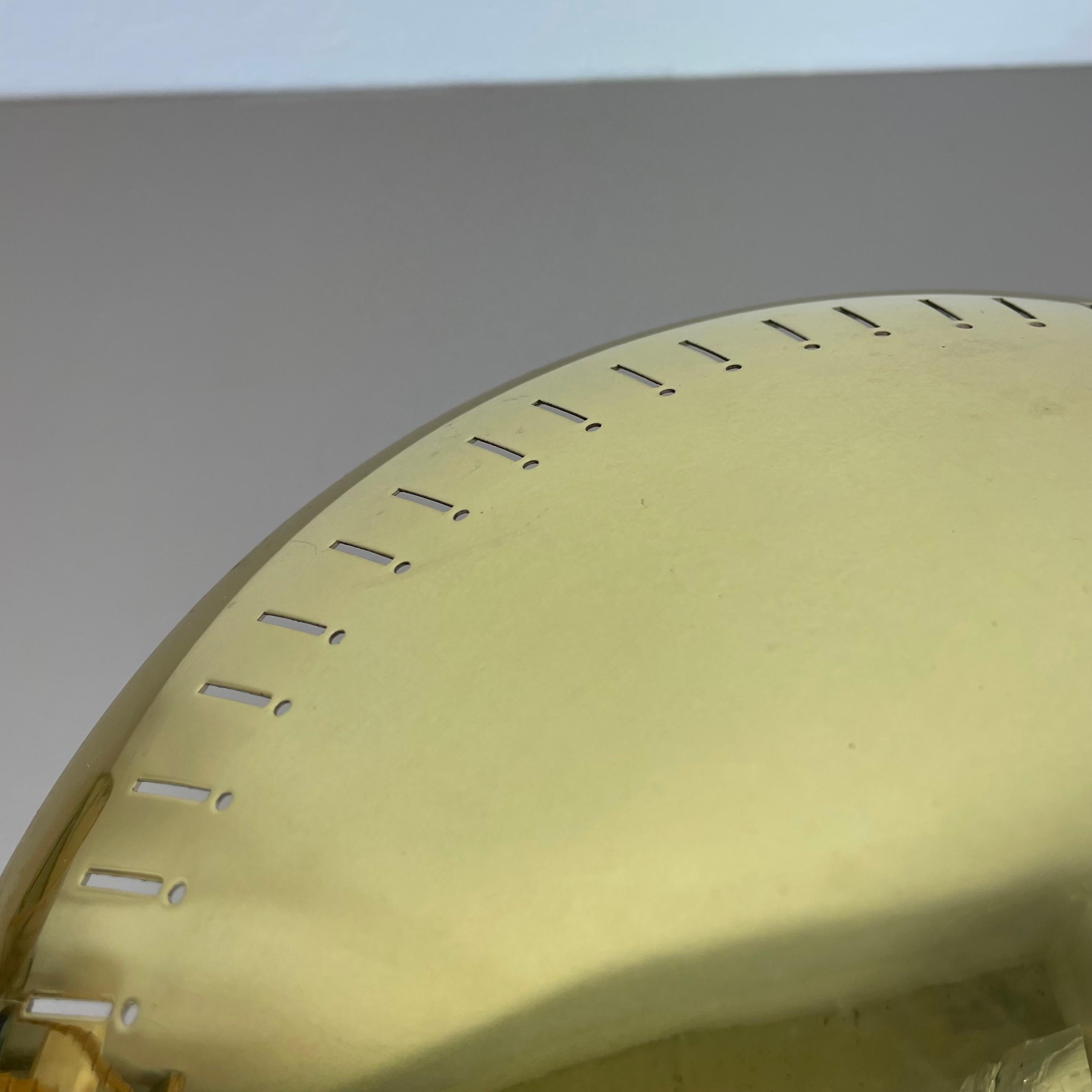 unique round  Brass Gino Sarfatti Style Ceiling Light Flushmount, Italy 1950s For Sale 3