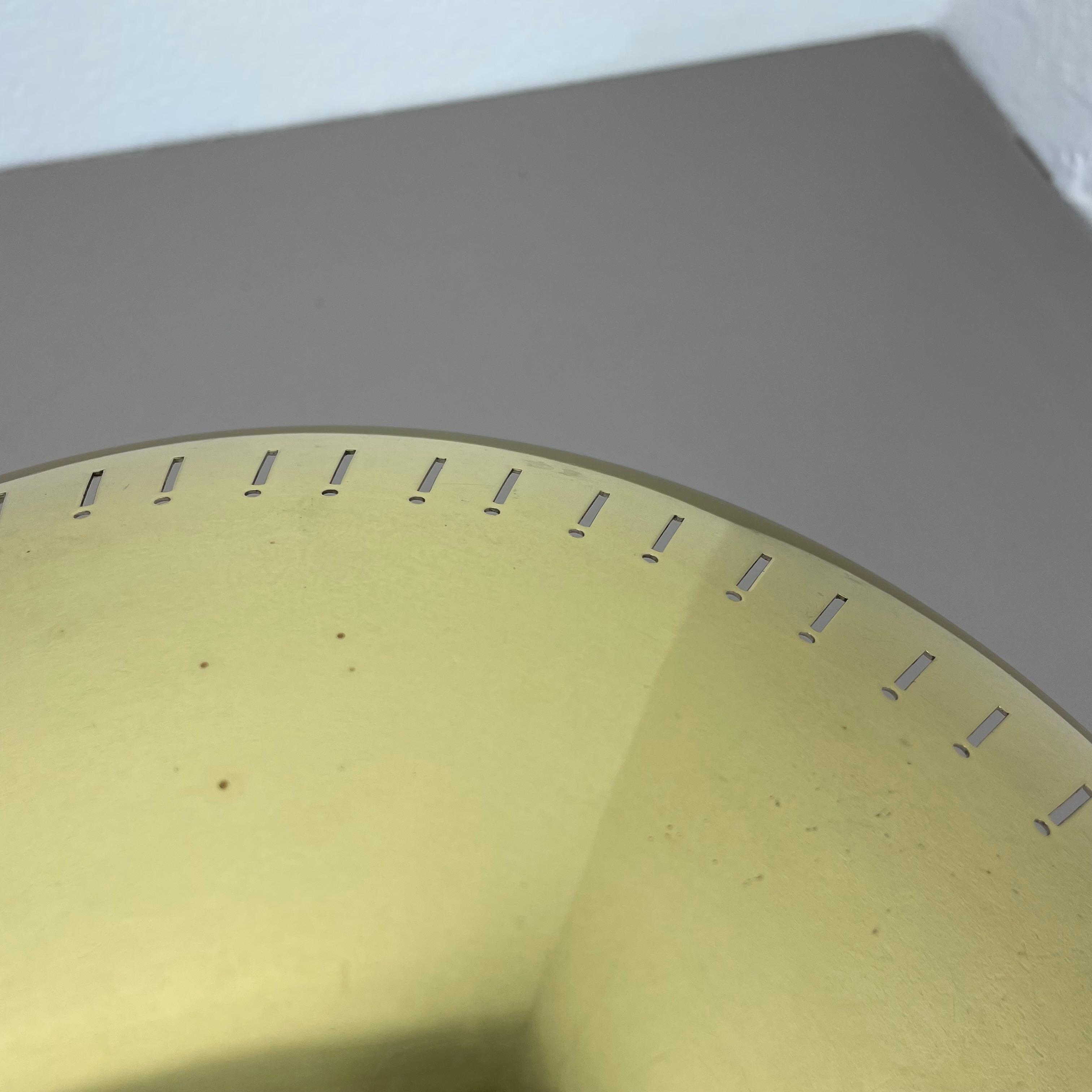 unique round  Brass Gino Sarfatti Style Ceiling Light Flushmount, Italy 1950s For Sale 4