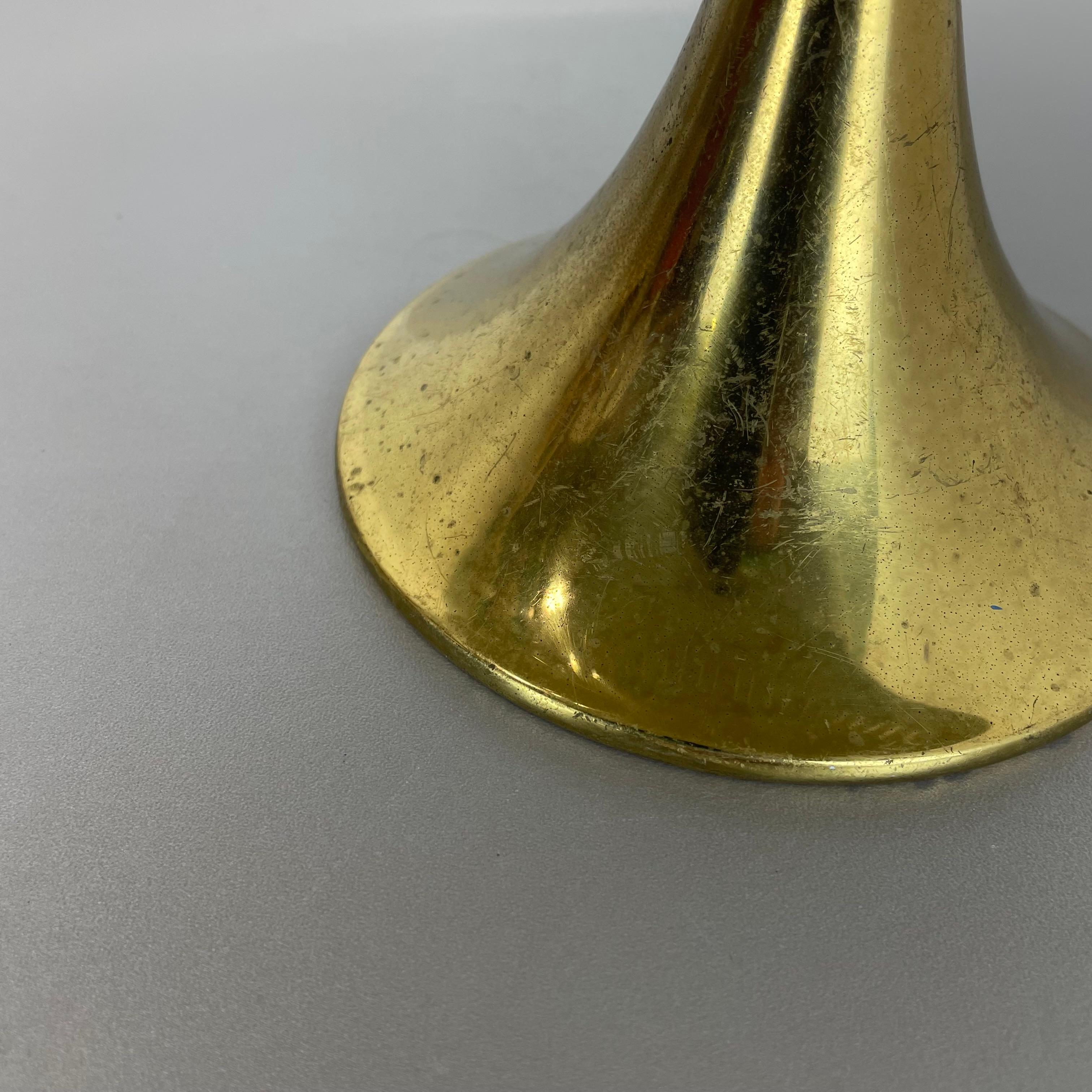 unique round  Brass Gino Sarfatti Style Ceiling Light Flushmount, Italy 1950s For Sale 5