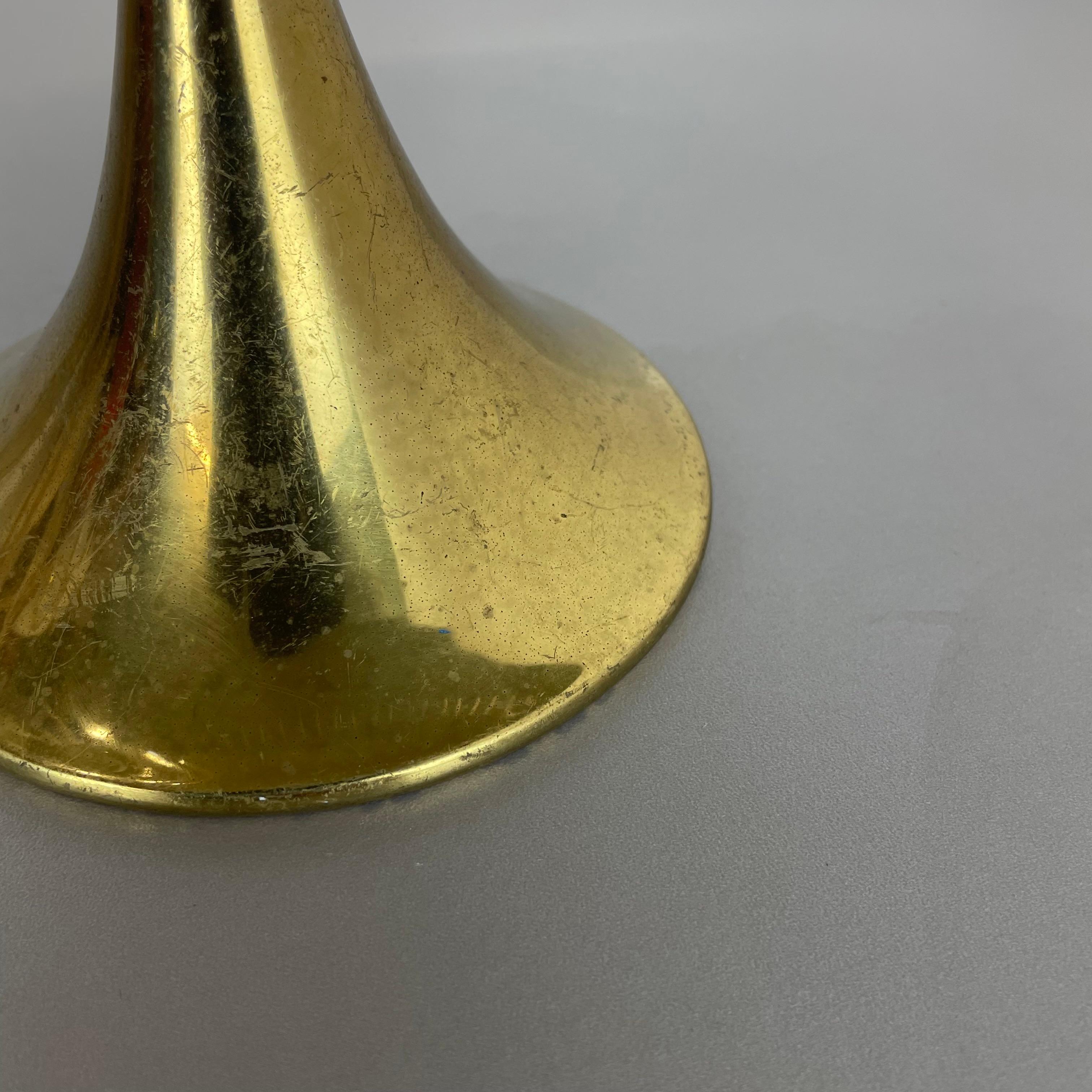 unique round  Brass Gino Sarfatti Style Ceiling Light Flushmount, Italy 1950s For Sale 6