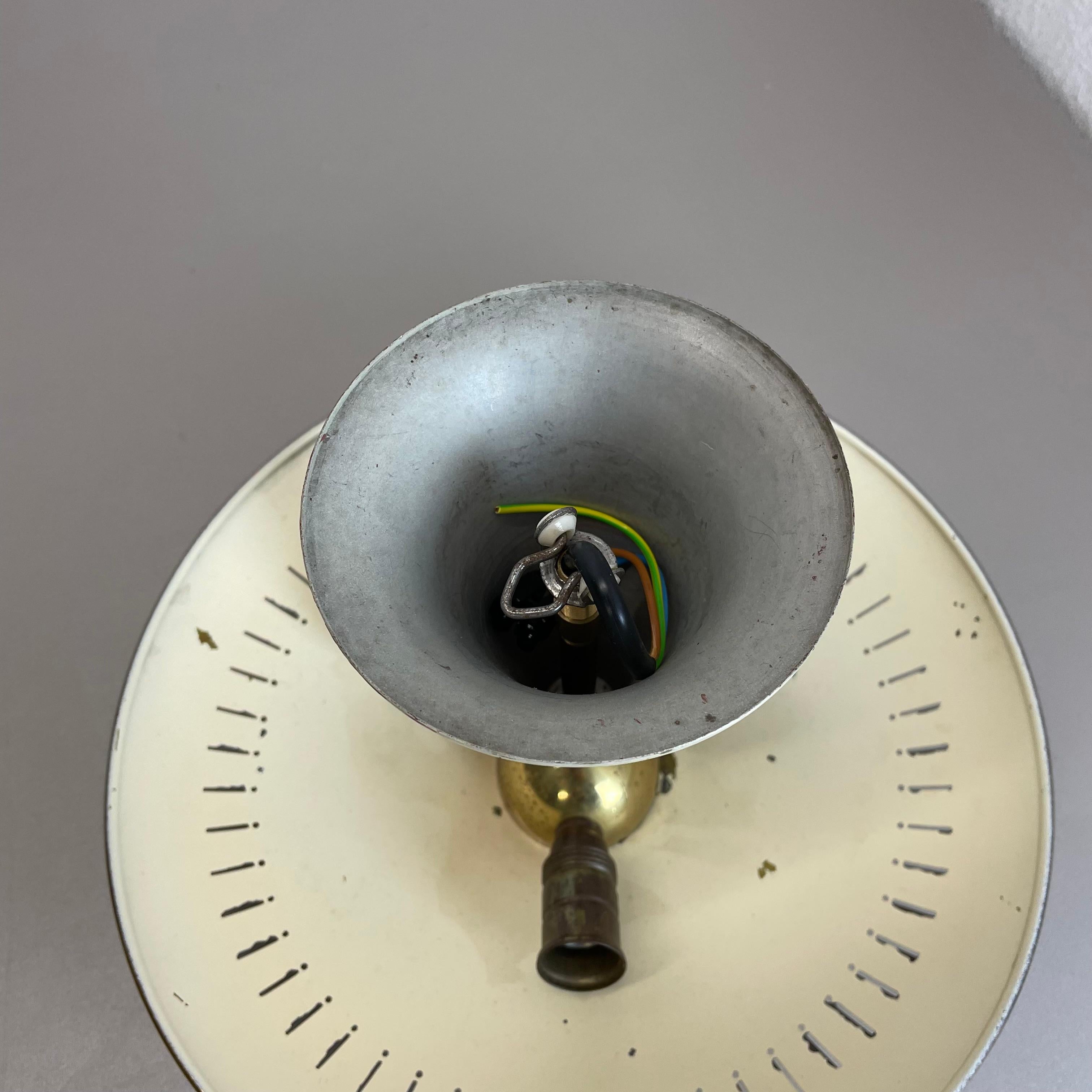 unique round  Brass Gino Sarfatti Style Ceiling Light Flushmount, Italy 1950s 9