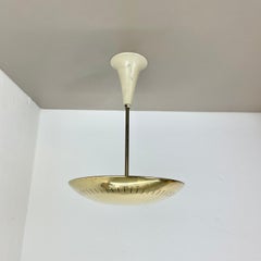 unique round  Brass Gino Sarfatti Style Ceiling Light Flushmount, Italy 1950s