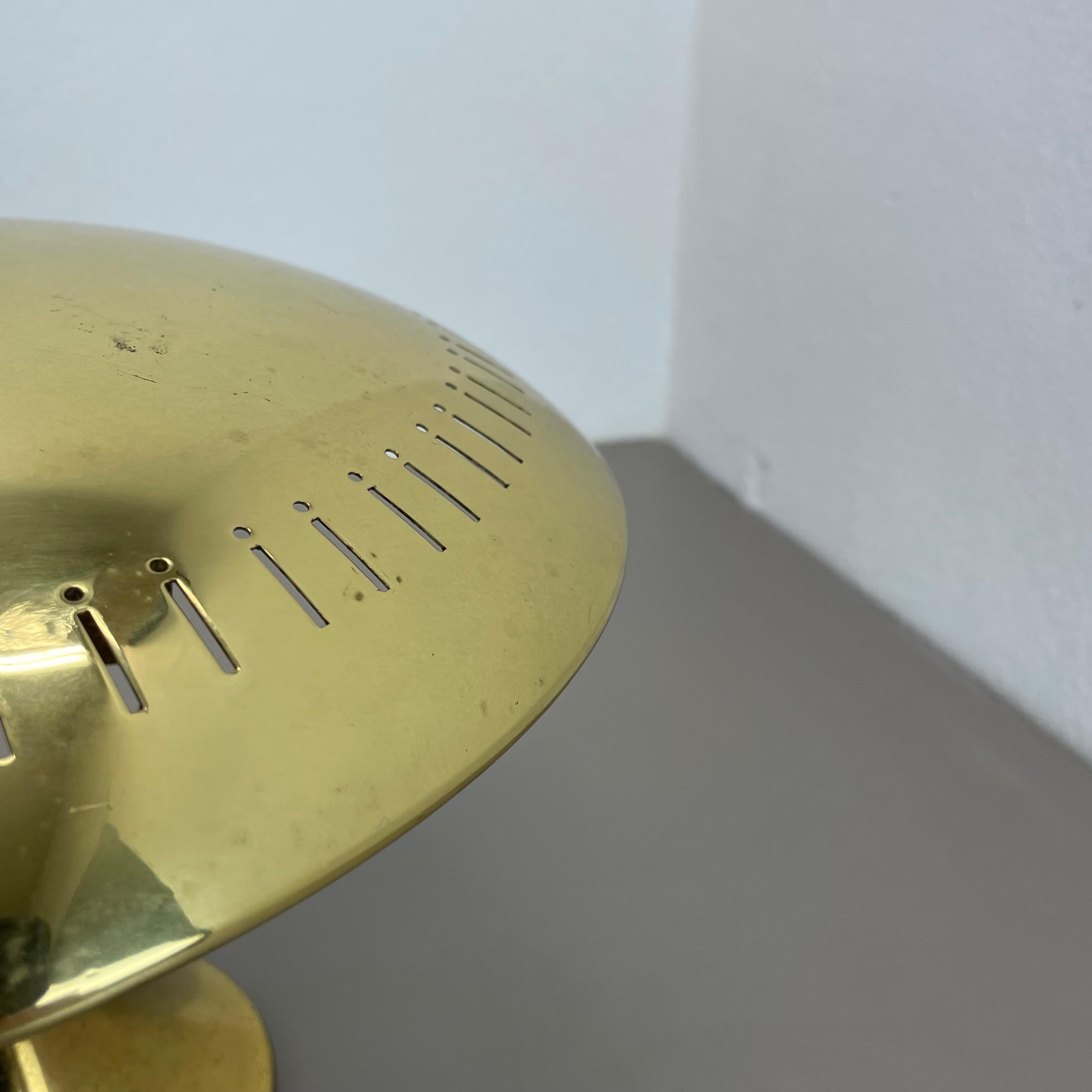 unique round  Brass Gino Sarfatti Style Ceiling Light Flushmount, Italy 1950s For Sale 1