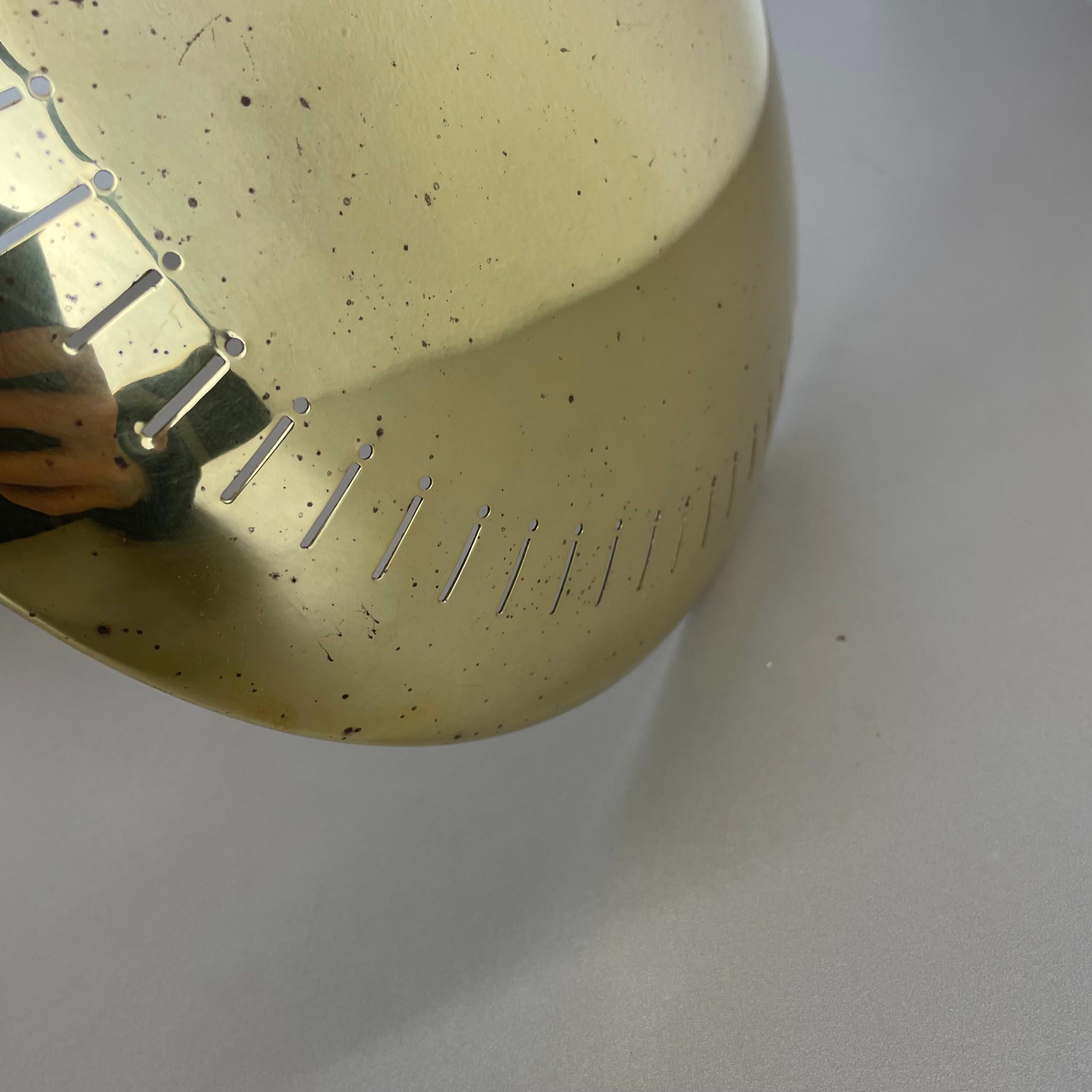 unique round  Brass Gino Sarfatti Style Ceiling Light Flushmount, Italy 1950s For Sale 1