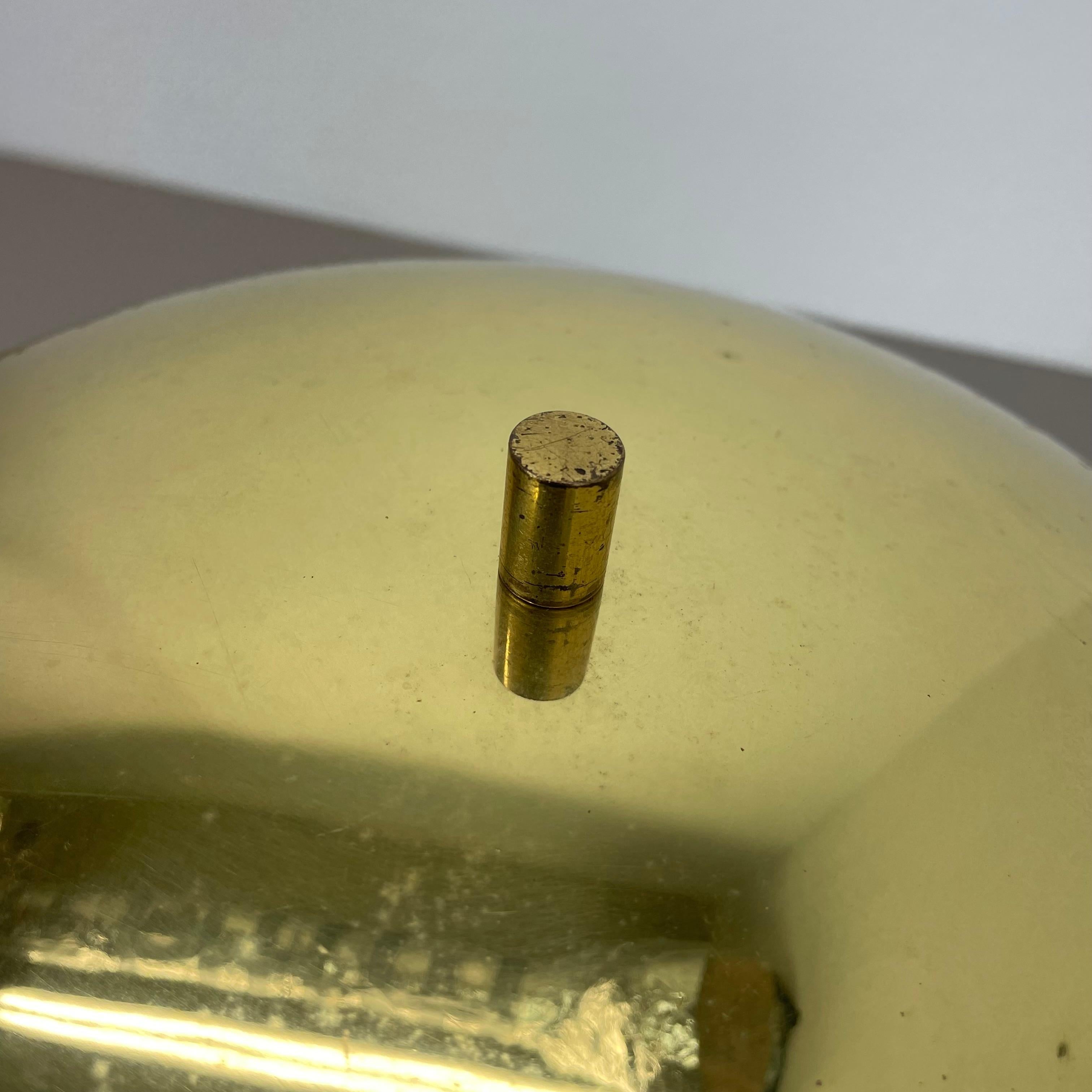 unique round  Brass Gino Sarfatti Style Ceiling Light Flushmount, Italy 1950s For Sale 2