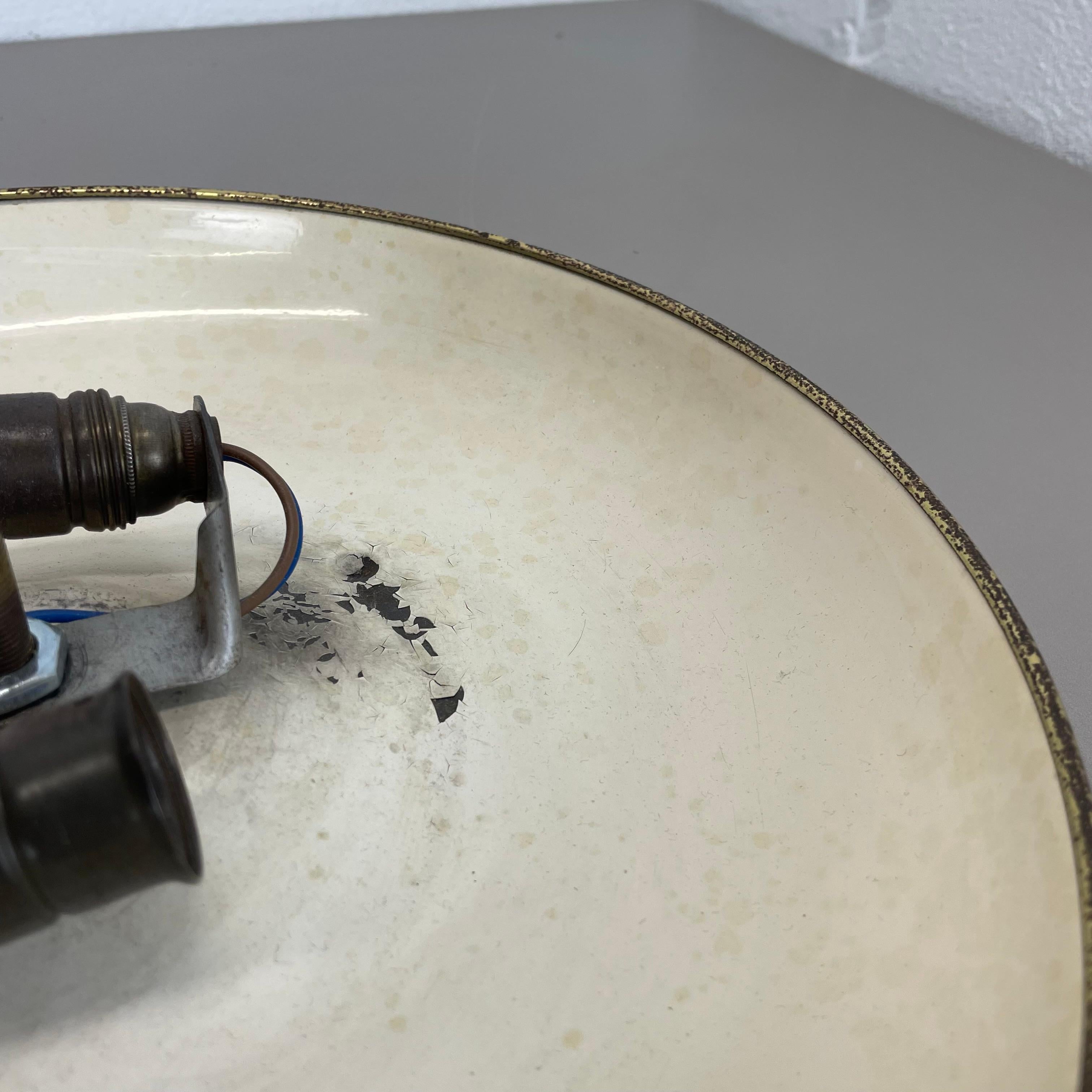 unique round  Brass Gino Sarfatti Style wall Ceiling Light, Italy 1950s For Sale 11