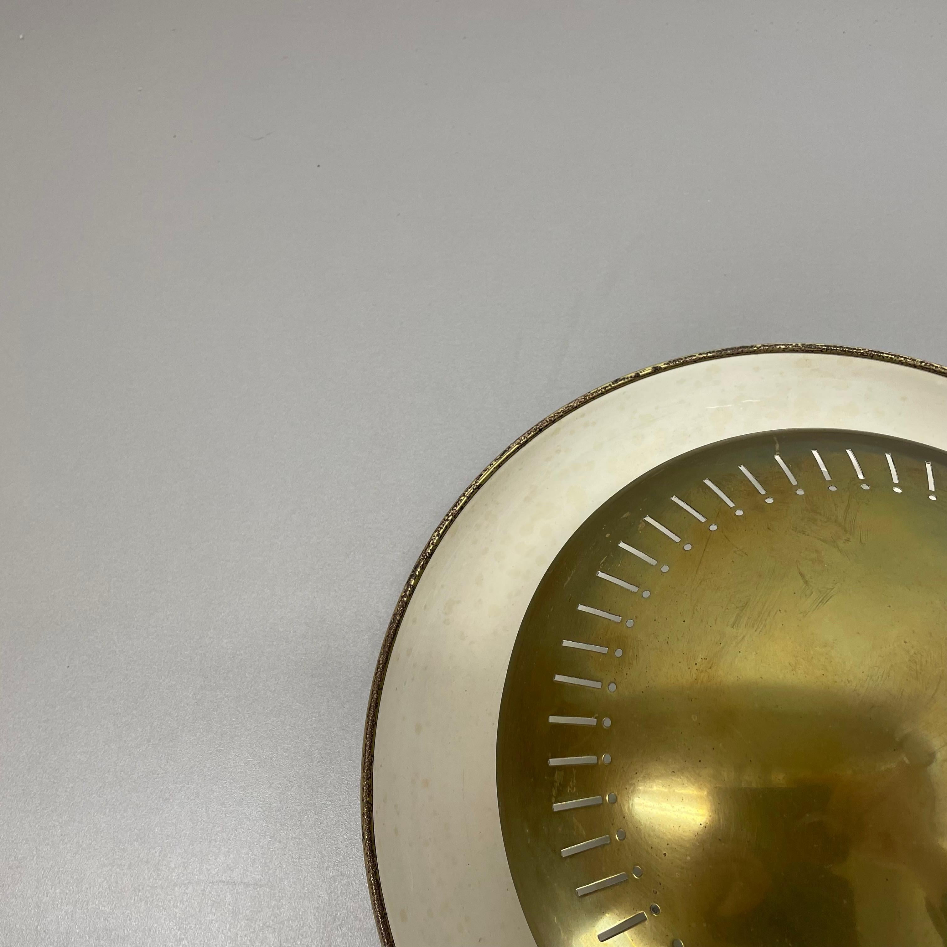 unique round  Brass Gino Sarfatti Style wall Ceiling Light, Italy 1950s For Sale 1
