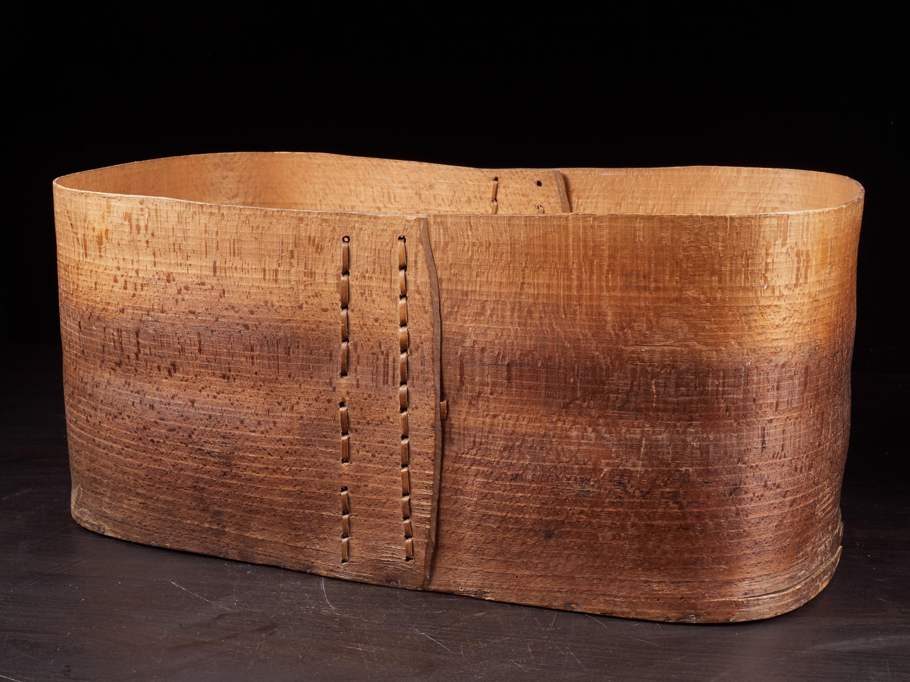 20th Century Unique Round-Edged Soft Wood Box