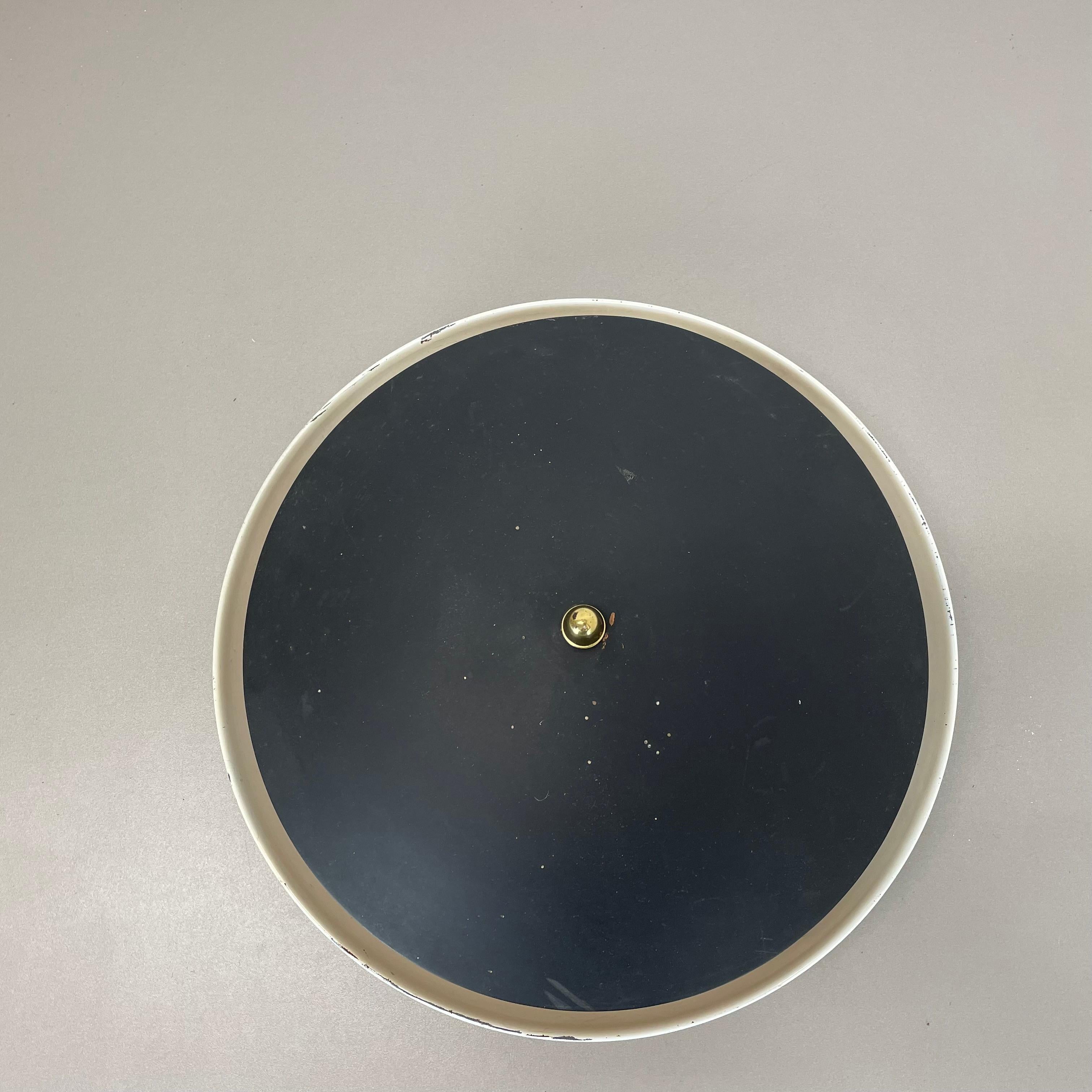 unique métal rond Gino Sarfatti Style Ceiling Wall Light Flushmount Italie 1950s en vente 6
