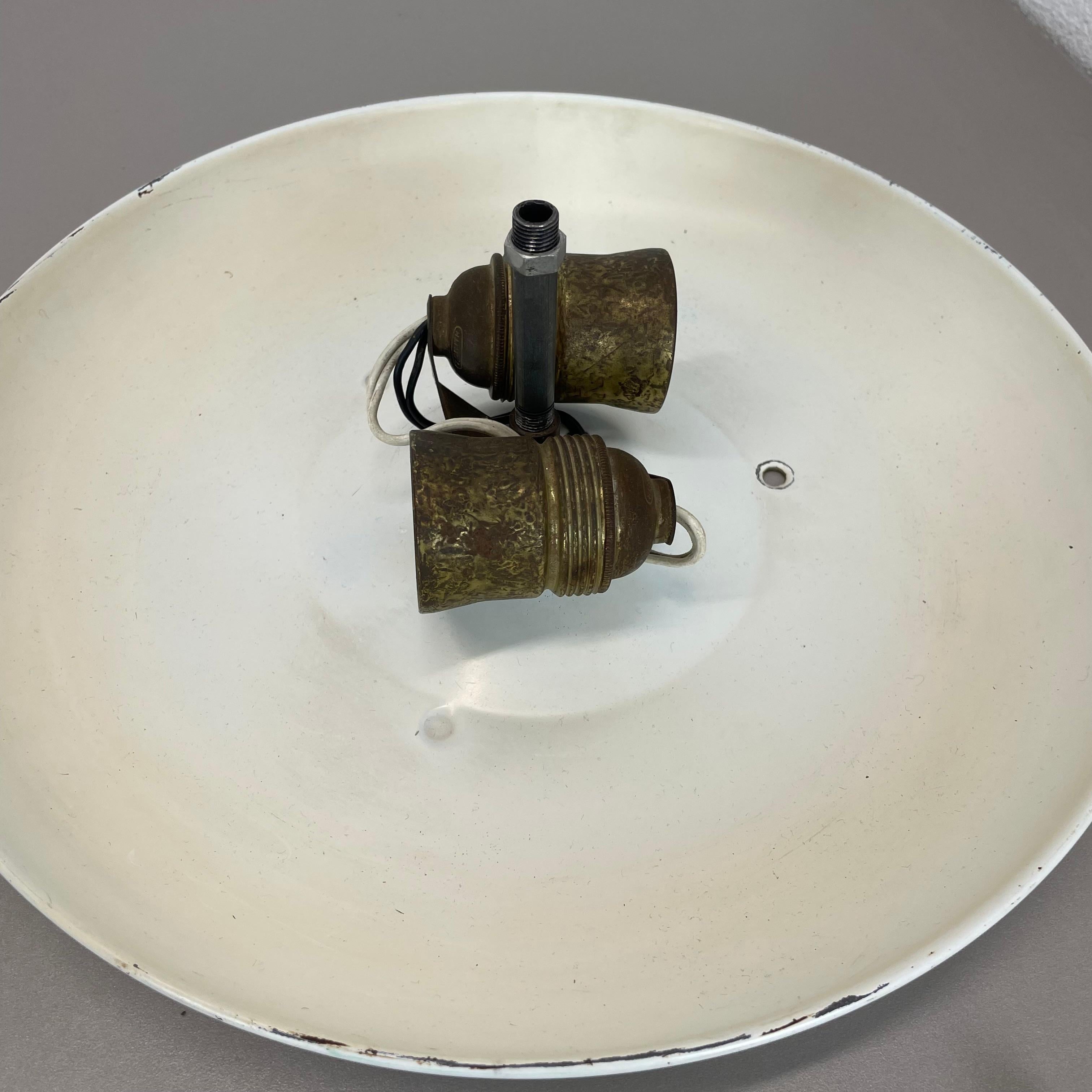 unique métal rond Gino Sarfatti Style Ceiling Wall Light Flushmount Italie 1950s en vente 11