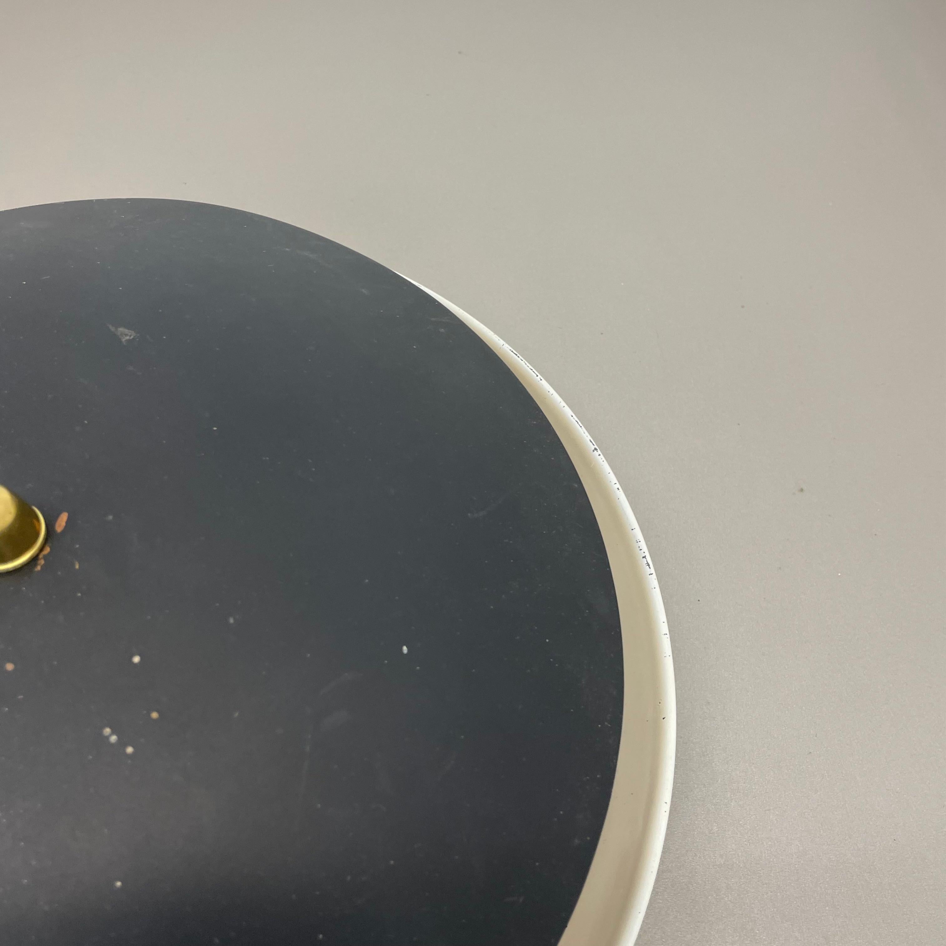 unique métal rond Gino Sarfatti Style Ceiling Wall Light Flushmount Italie 1950s en vente 1
