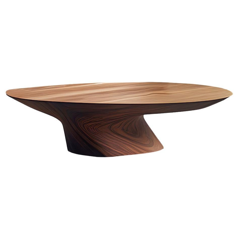 Unique Round Table Solace 47: Solid Walnut, Hand-Finished Elegance For Sale