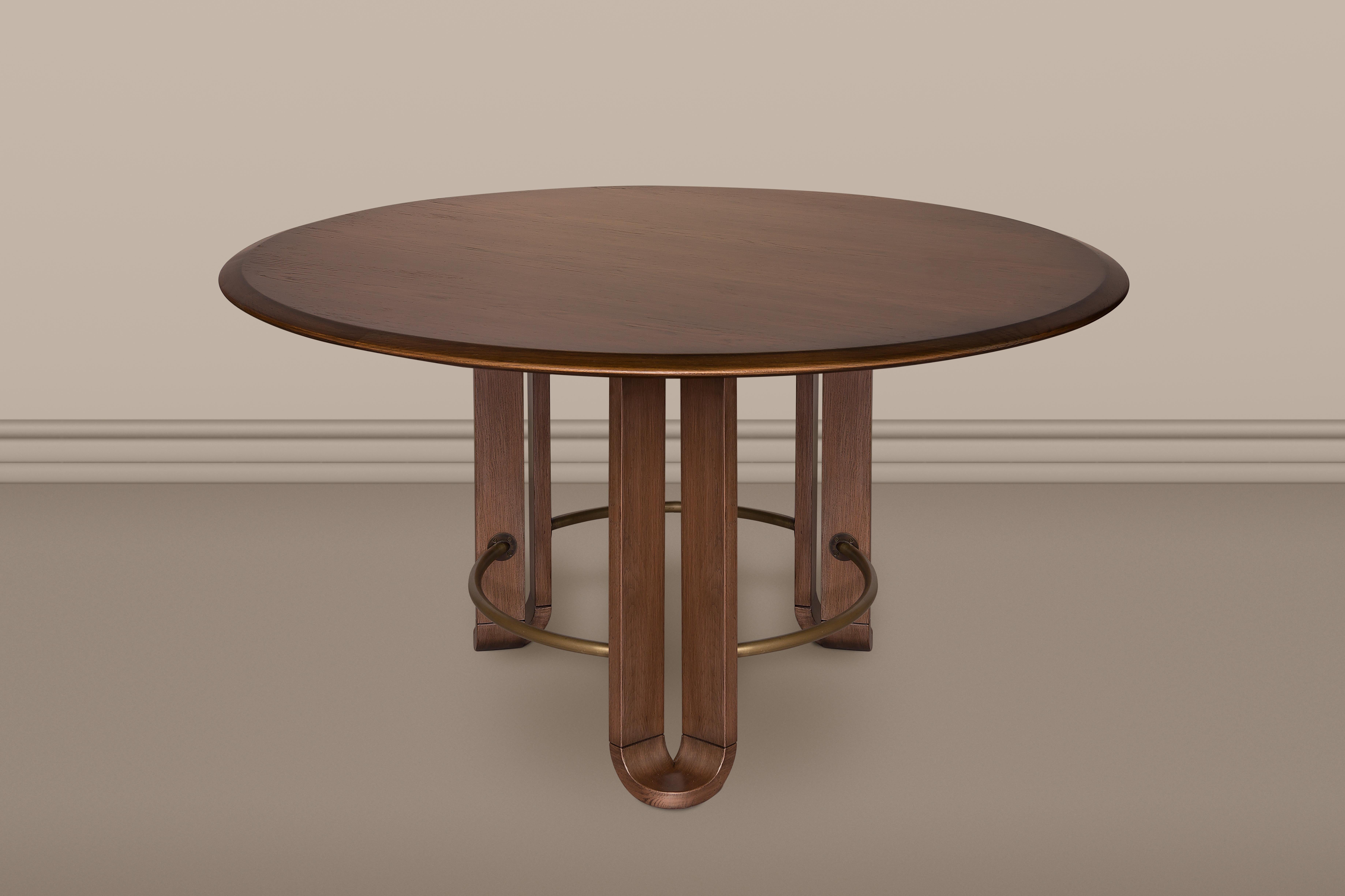 Unique round yaprak dining table by Ekin Varon
Dimensions: D 140 x 75 H.
Materials: walnut, maple, oak.
Custom materials, sizing and finishes available as item is made to order.

Ekin Varon is the founder and creative director of Ekin Varon