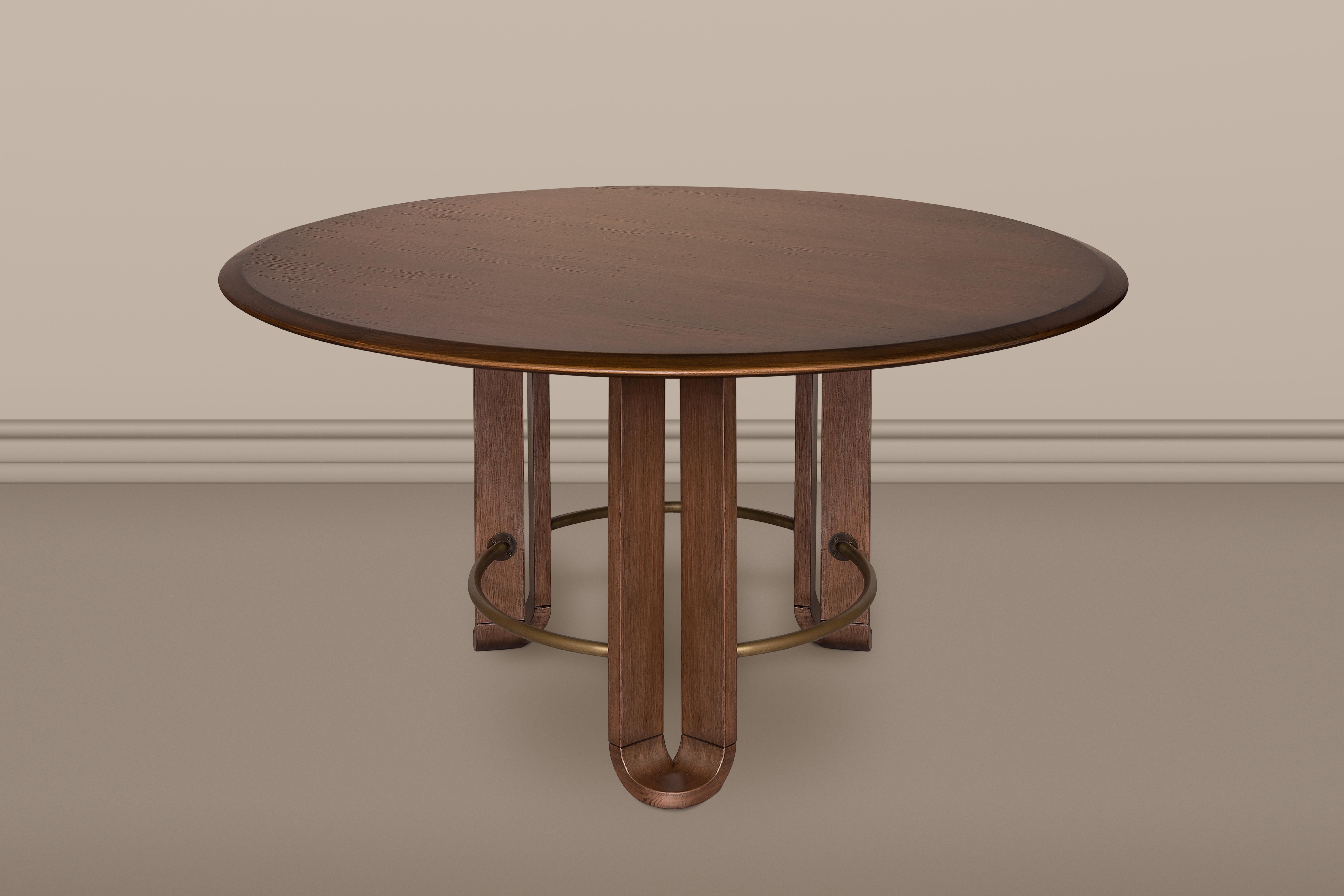 Unique Round Yaprak dining table by Feyzstudio
Dimensions: D 140 x 75 H
Materials: Walnut, Maple, Oak
Custom materials, sizing and finishes available as item is made to order.

FEYZ Studio is a New York based, multi-disciplinary design studio