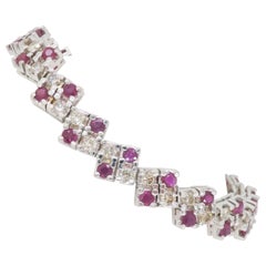 Unique Ruby and Diamond Bracelet