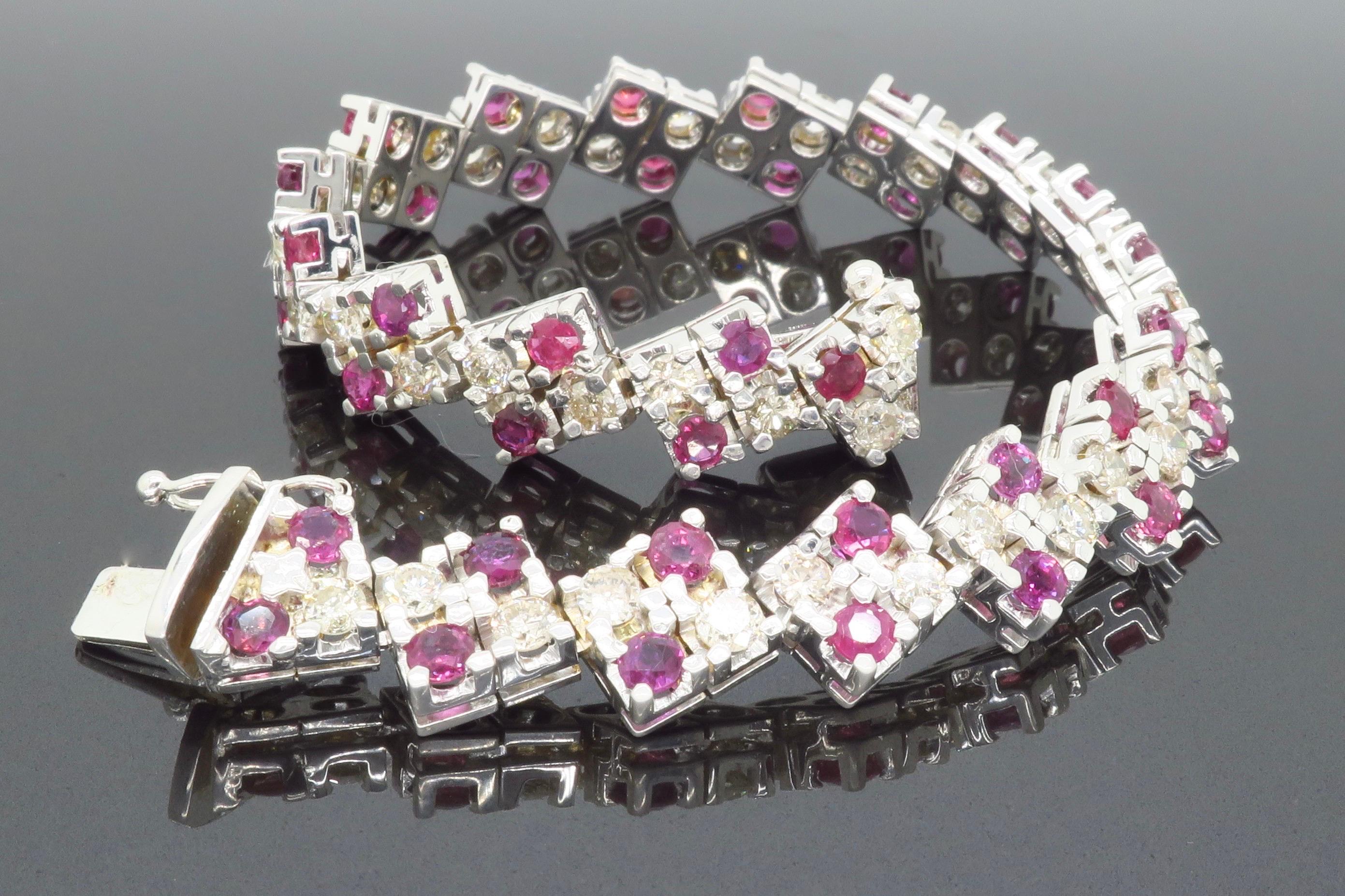Unique Ruby and Diamond Bracelet 3