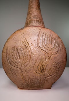 Large Stoneware 1960s Rustic Modern Lamp