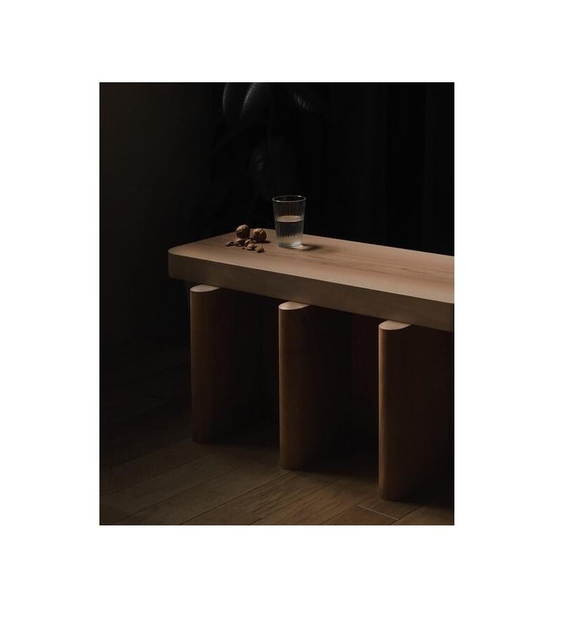 Tabouret en bois massif rouge poussière rustique unique de Cara Davide Neuf - En vente à Geneve, CH
