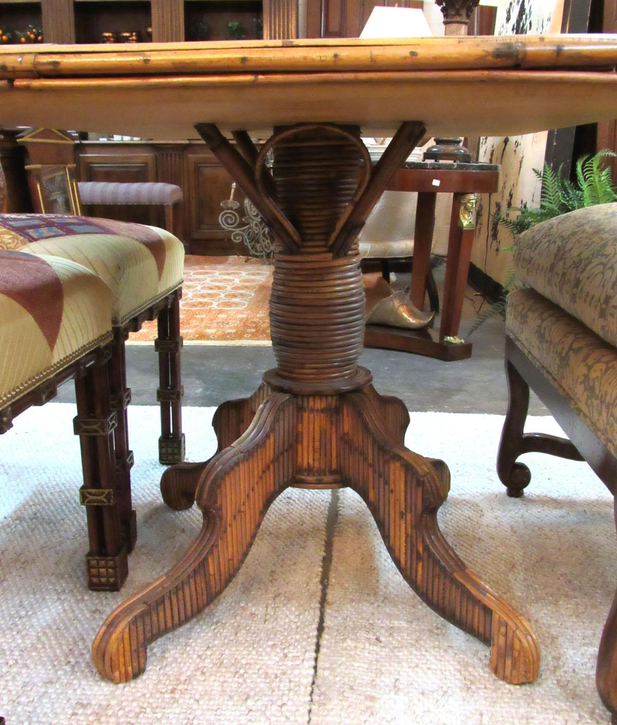 Unique Rustic Style Centre Table Composed of Reeds For Sale 2