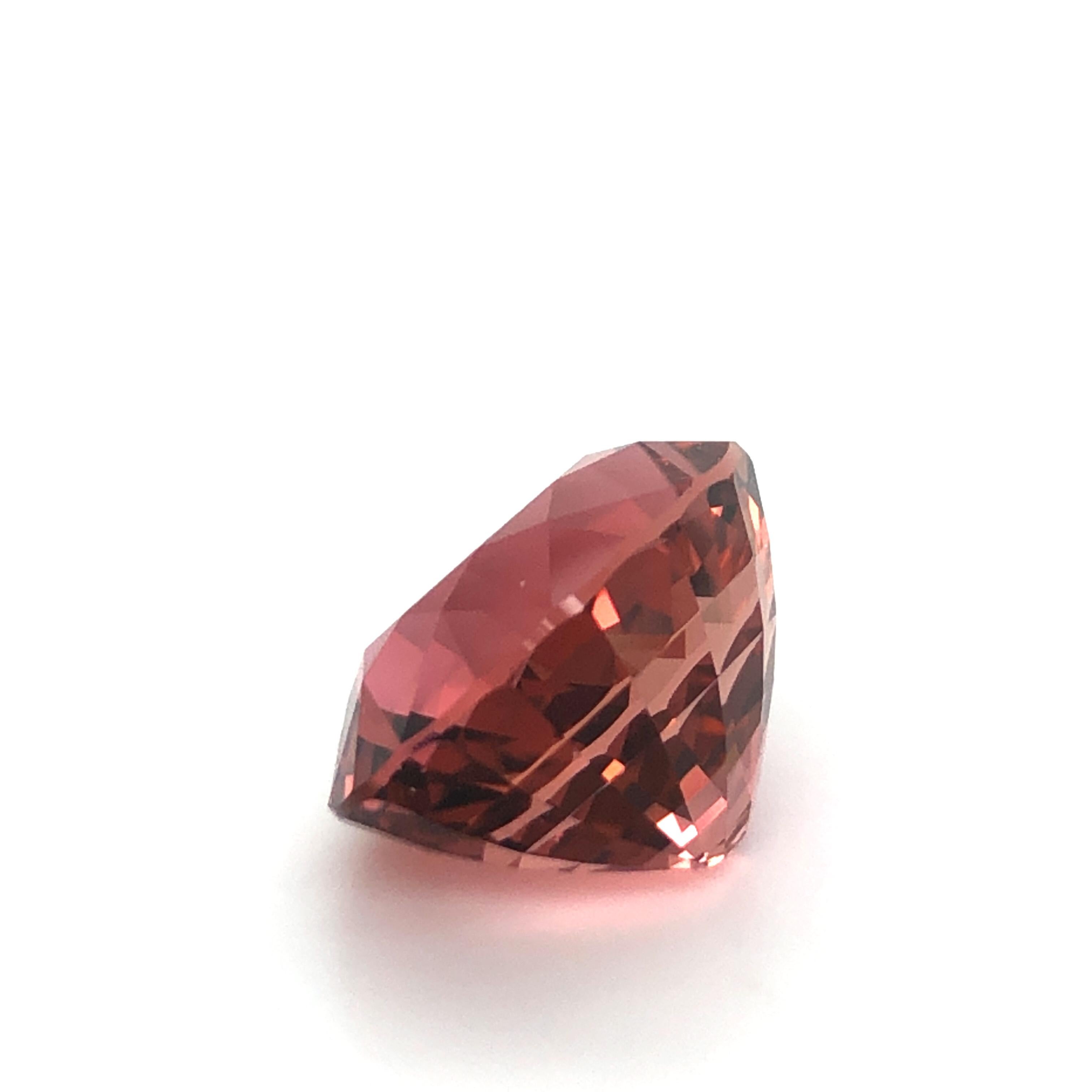 Unique Salmon Coloured Tourmaline of Mighty 22.65 Carats For Sale 3